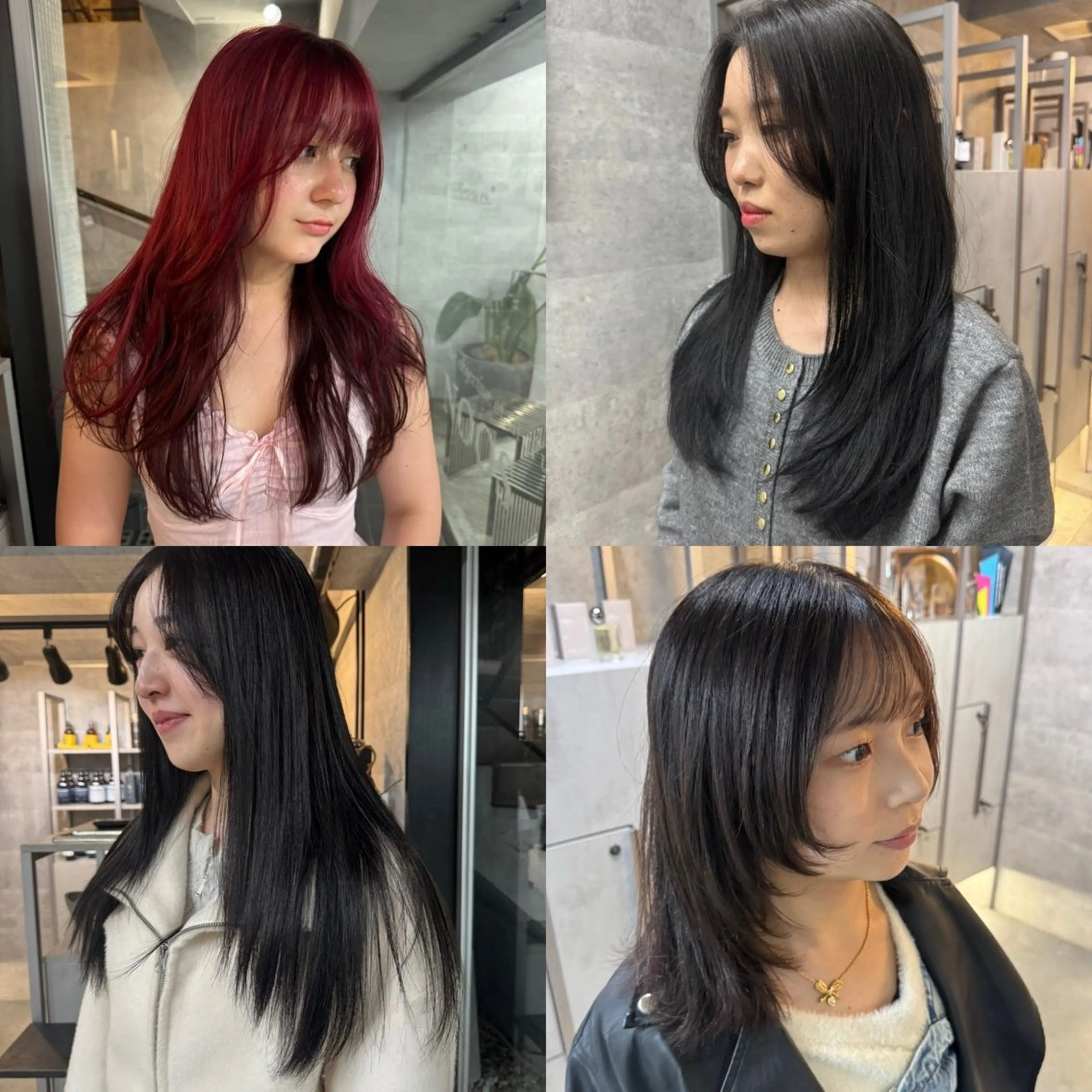 セミロング カラー あなたのお悩み改善" You"💚❤️💛のヘアスタイル