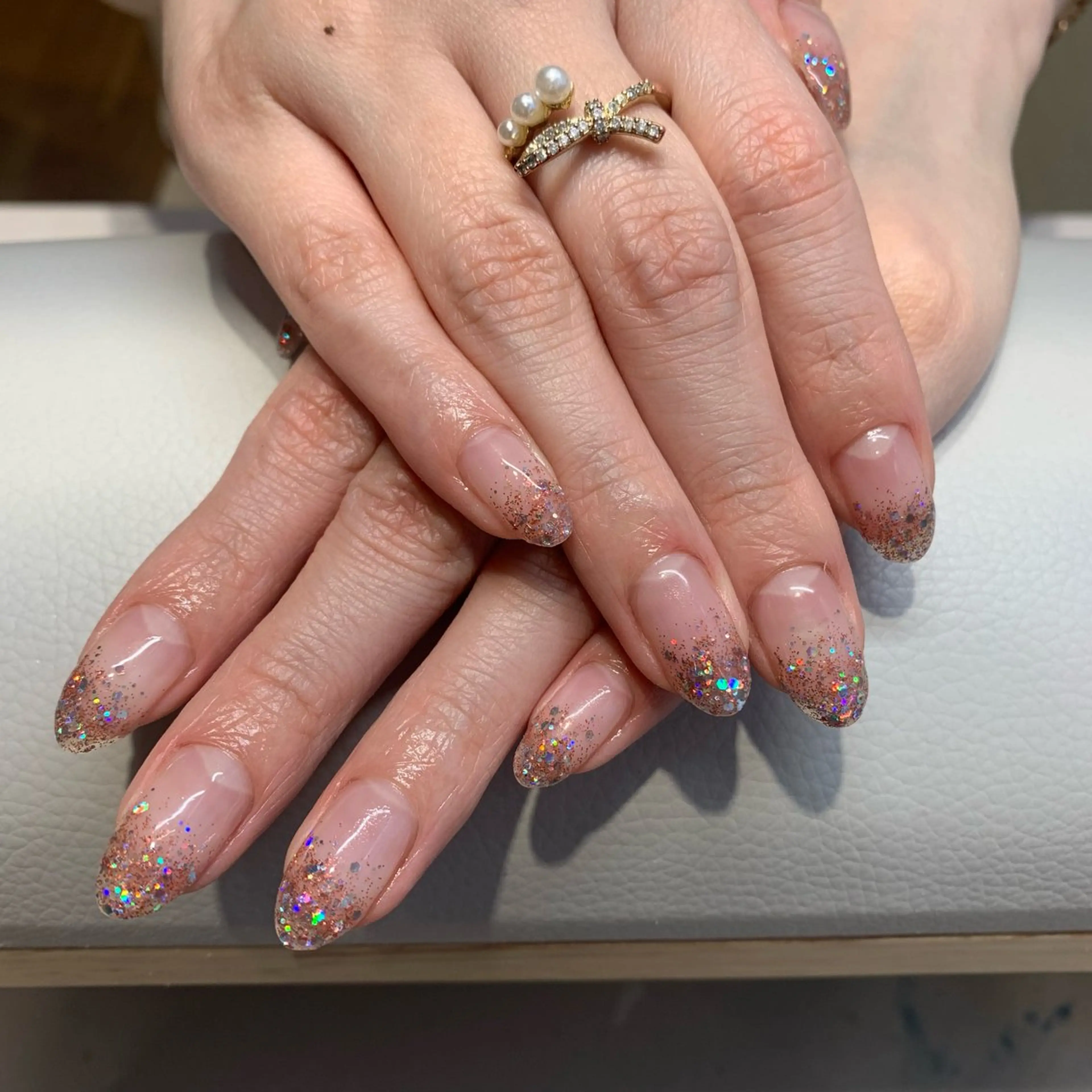 ネイル グラデーション ラメ(グリッター) ラメグラデーション &robe yurieのネイルデザイン