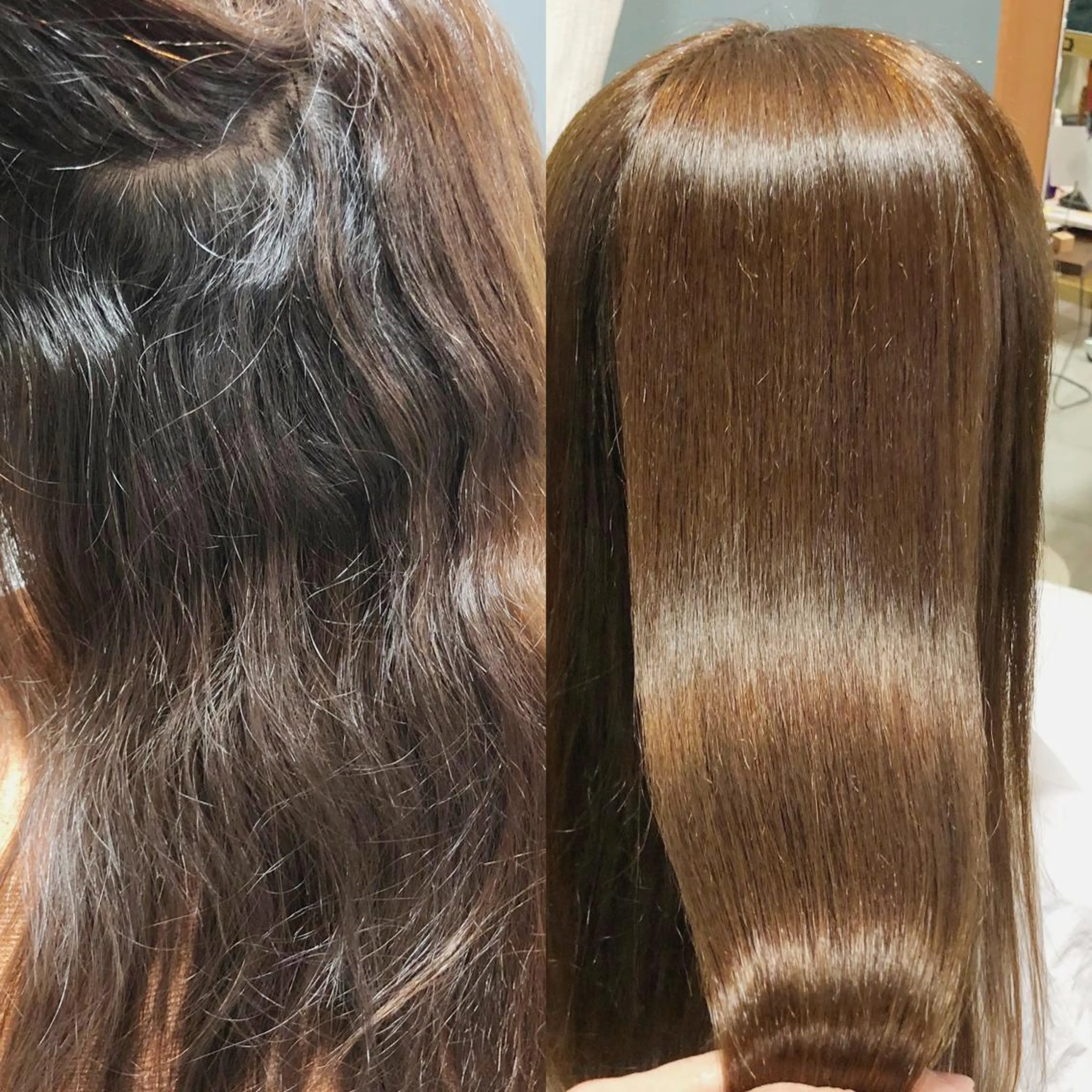 ロング 縮毛矯正 トリートメント 西川 仁のヘアスタイル