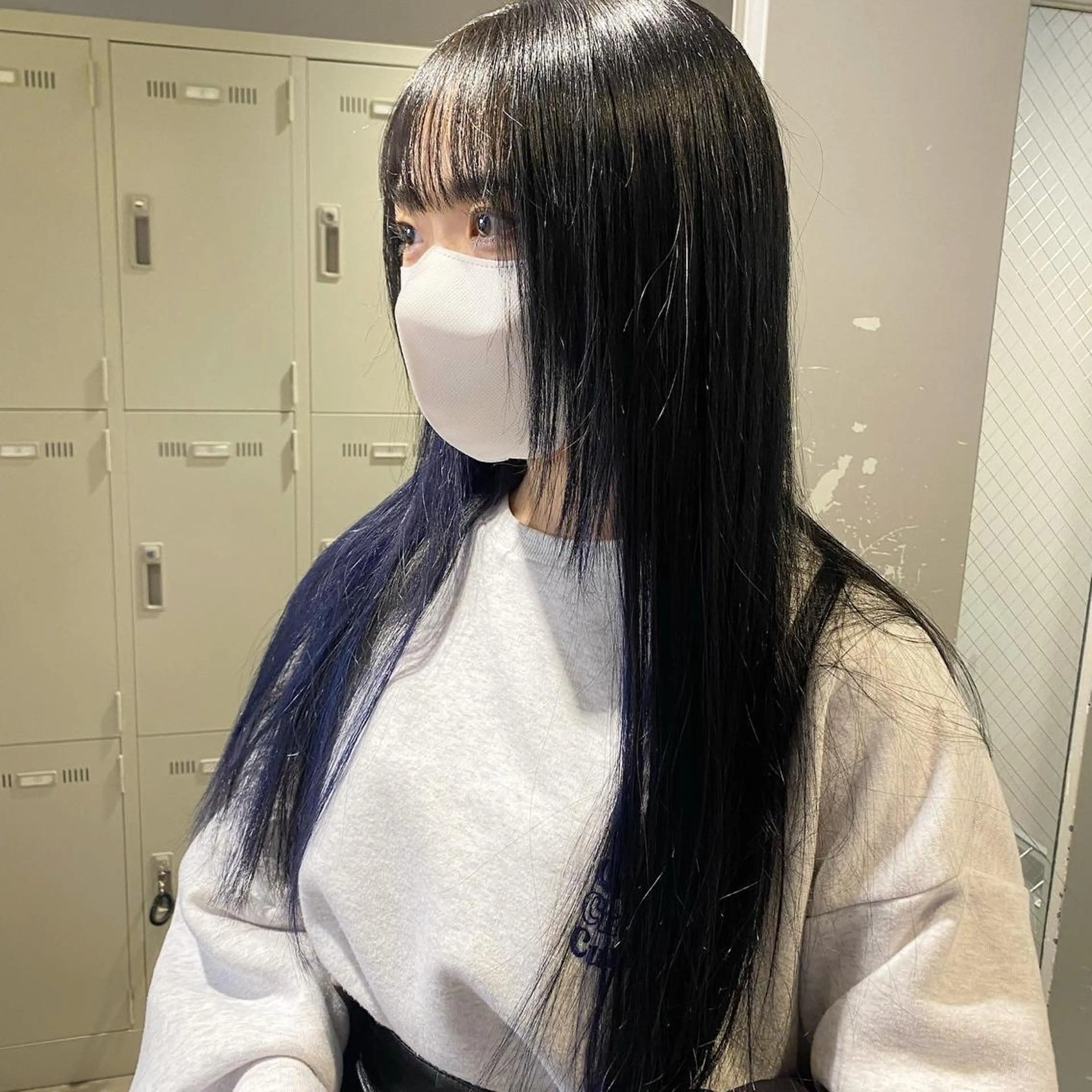 セミロング カラー カット ヘアカラー ヘアセット 韓国/トレンド レイヤー【101】のヘアスタイル