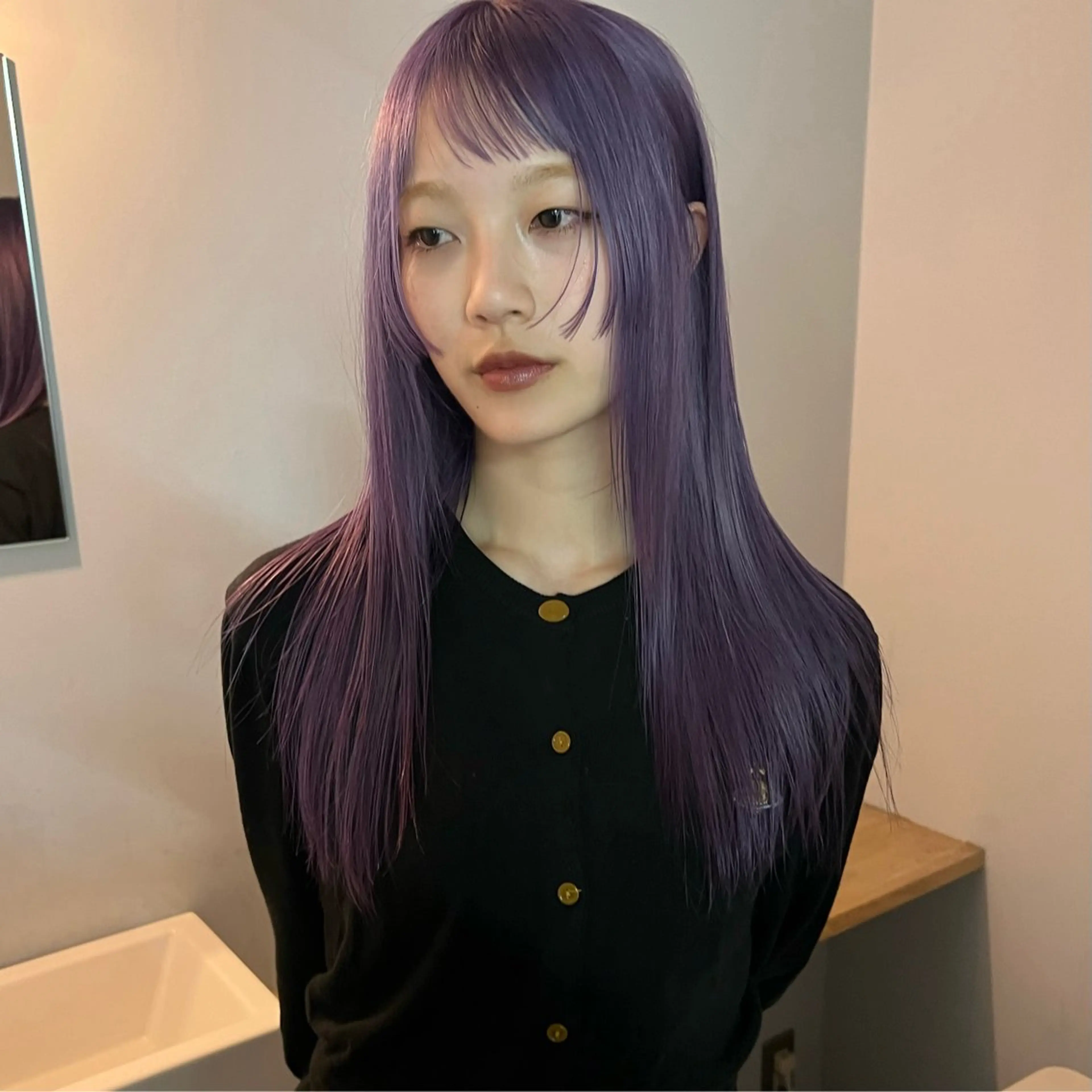 セミロング カット ヘアカラー 舟橋耀/ブリーチカラ ー/レイヤーカットのヘアスタイル