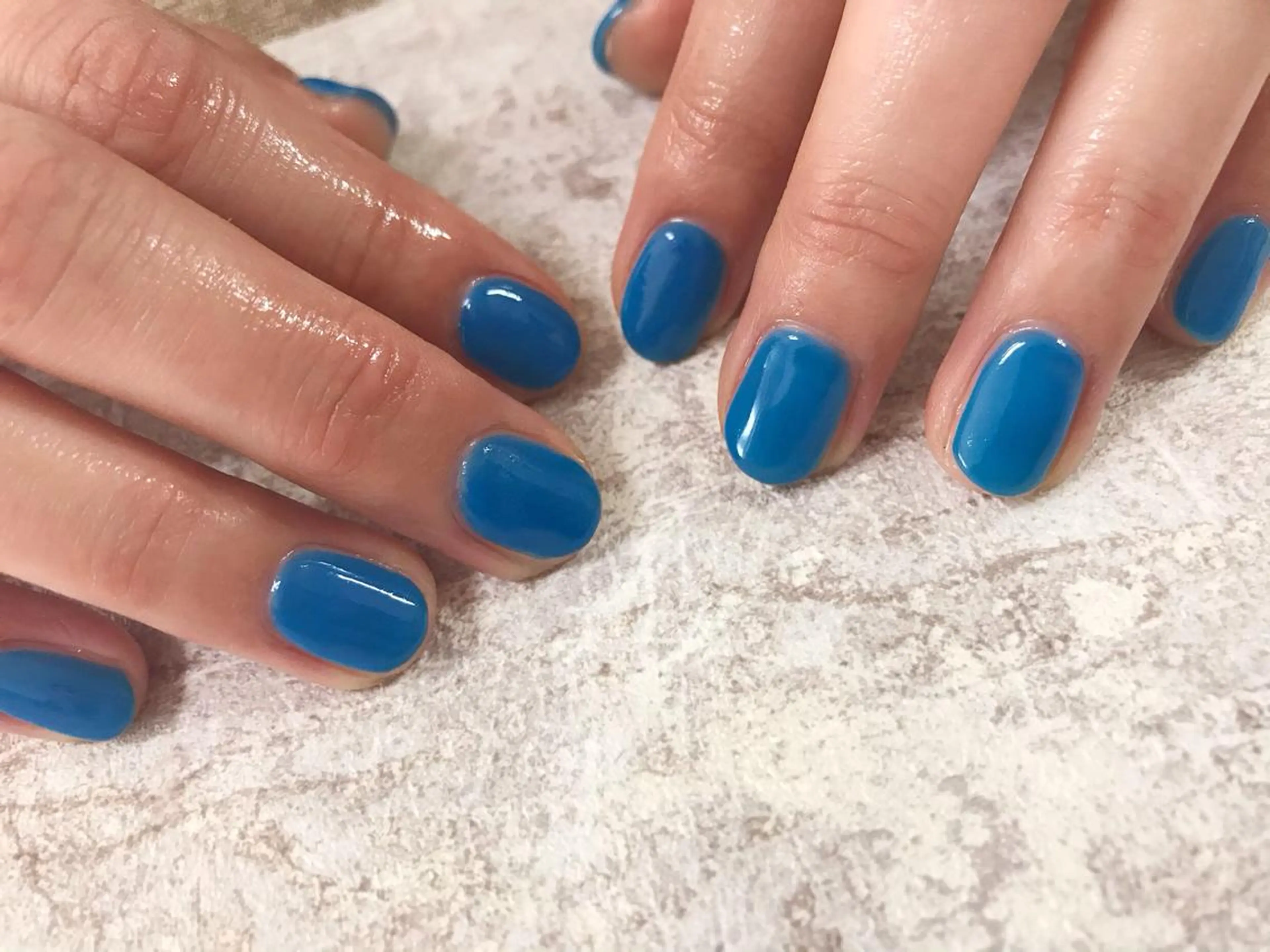 ネイル ブルー kikinail 溝の口のネイルデザイン