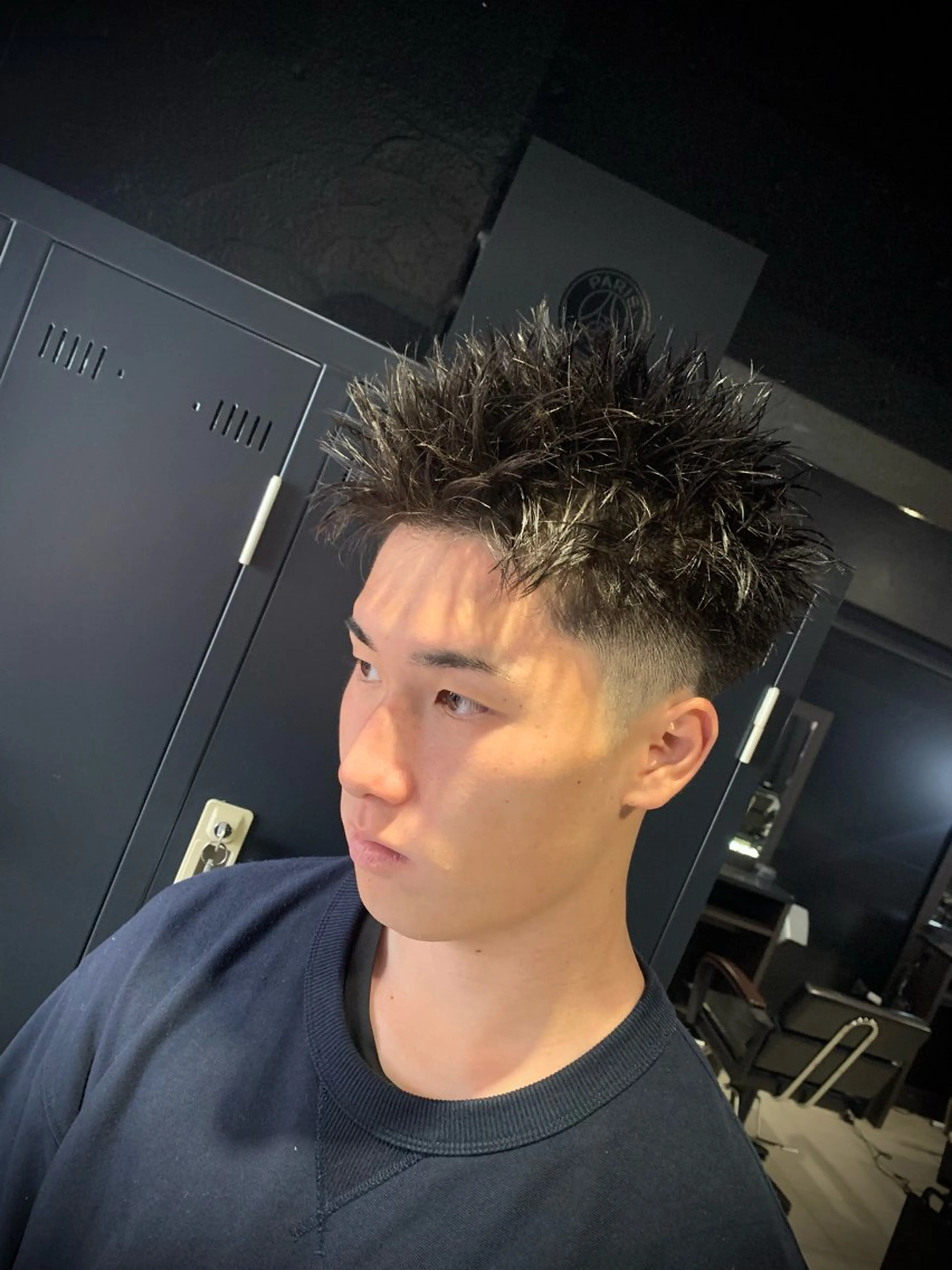 ショート メンズ スパイキーショート ショートヘア カット ヘッドスパ ヘアセット メンズパーマ/難波/ 心斎橋　室園亮佑のヘアスタイル