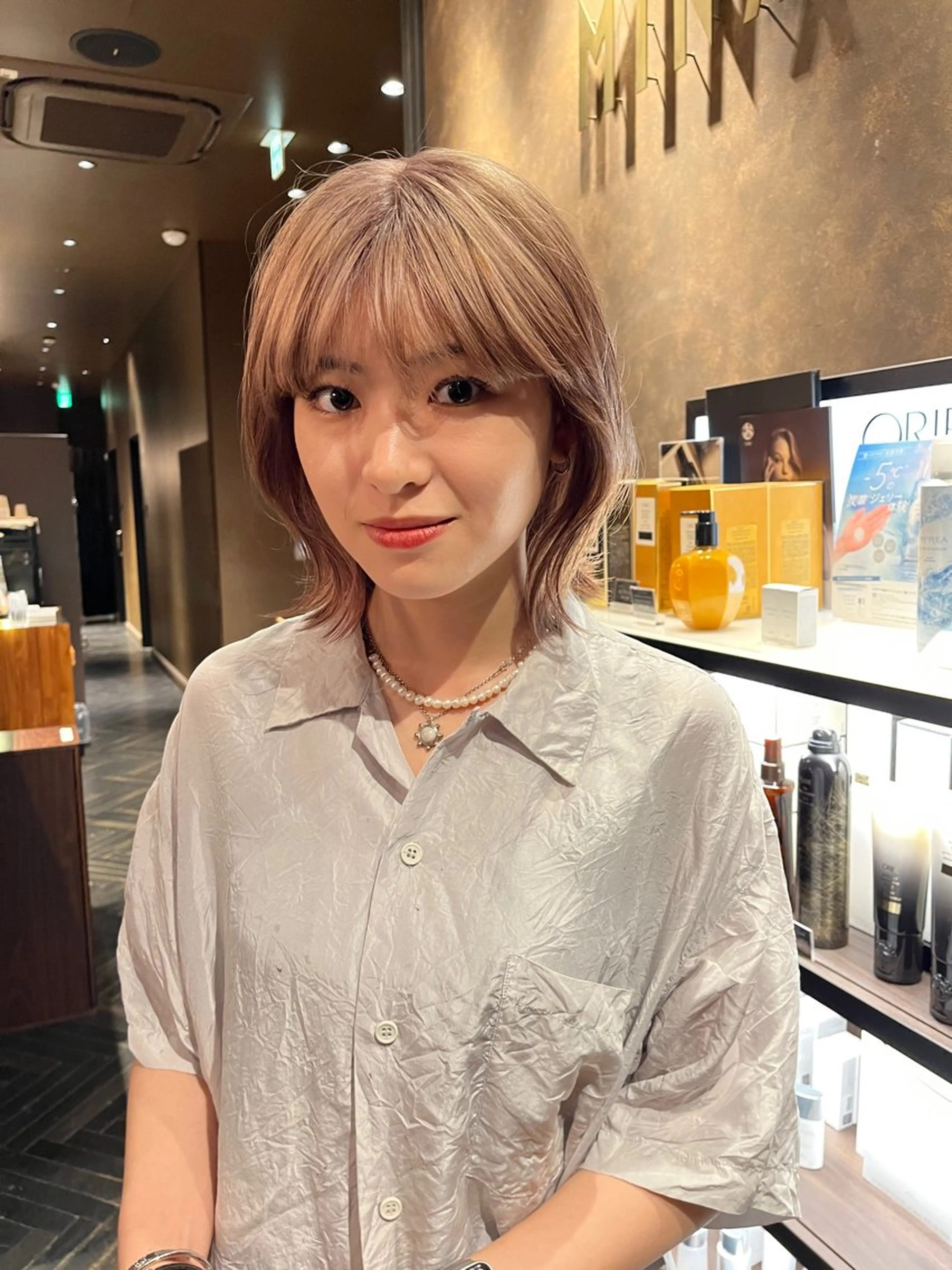 ミディアム カラー ブリーチ ミンクス銀座店所属・MINX 外山 海成/銀座のヘアスタイル