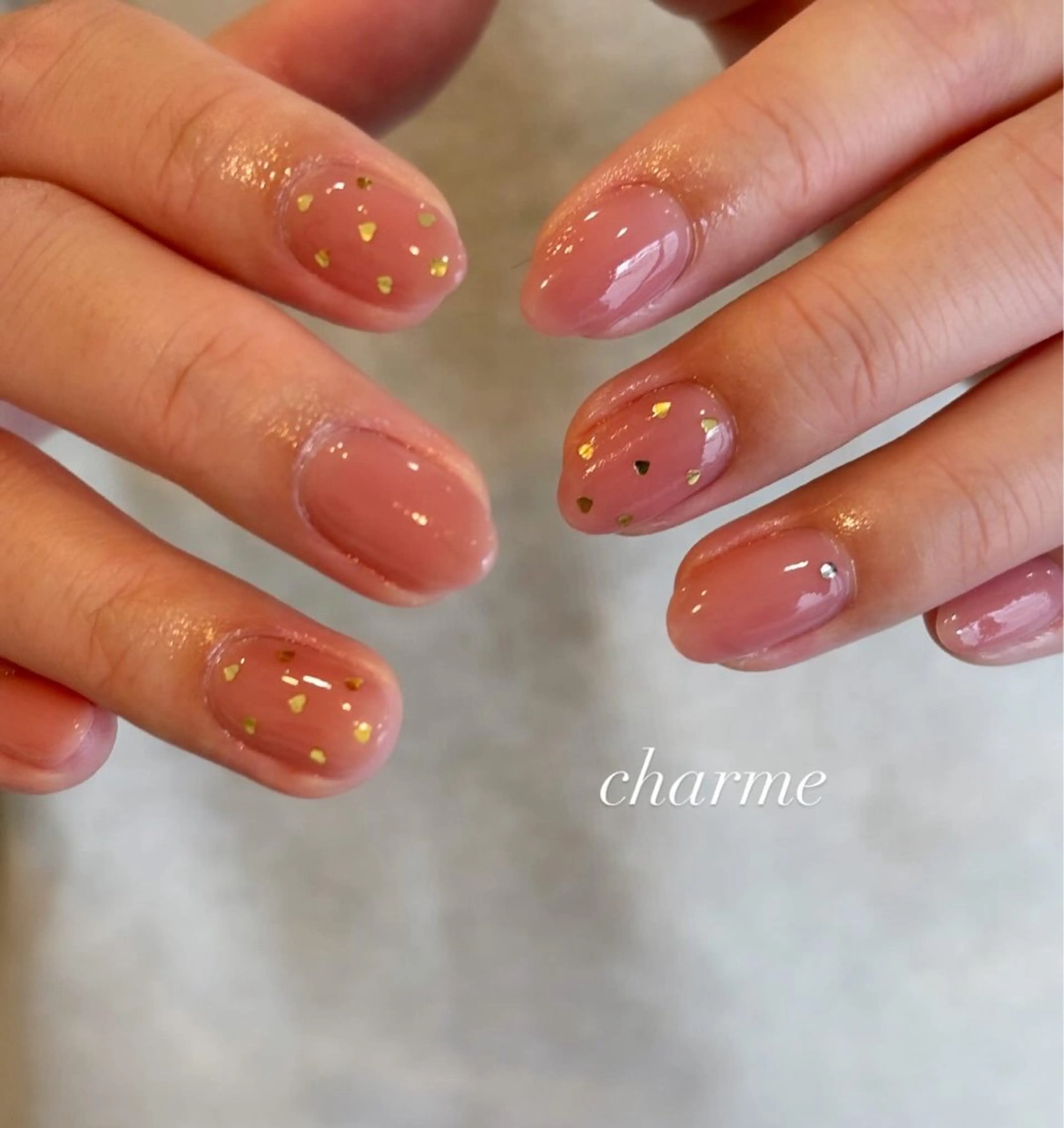 ネイル アートネイル オフィスネイル シンプルネイル charme nailのネイルデザイン