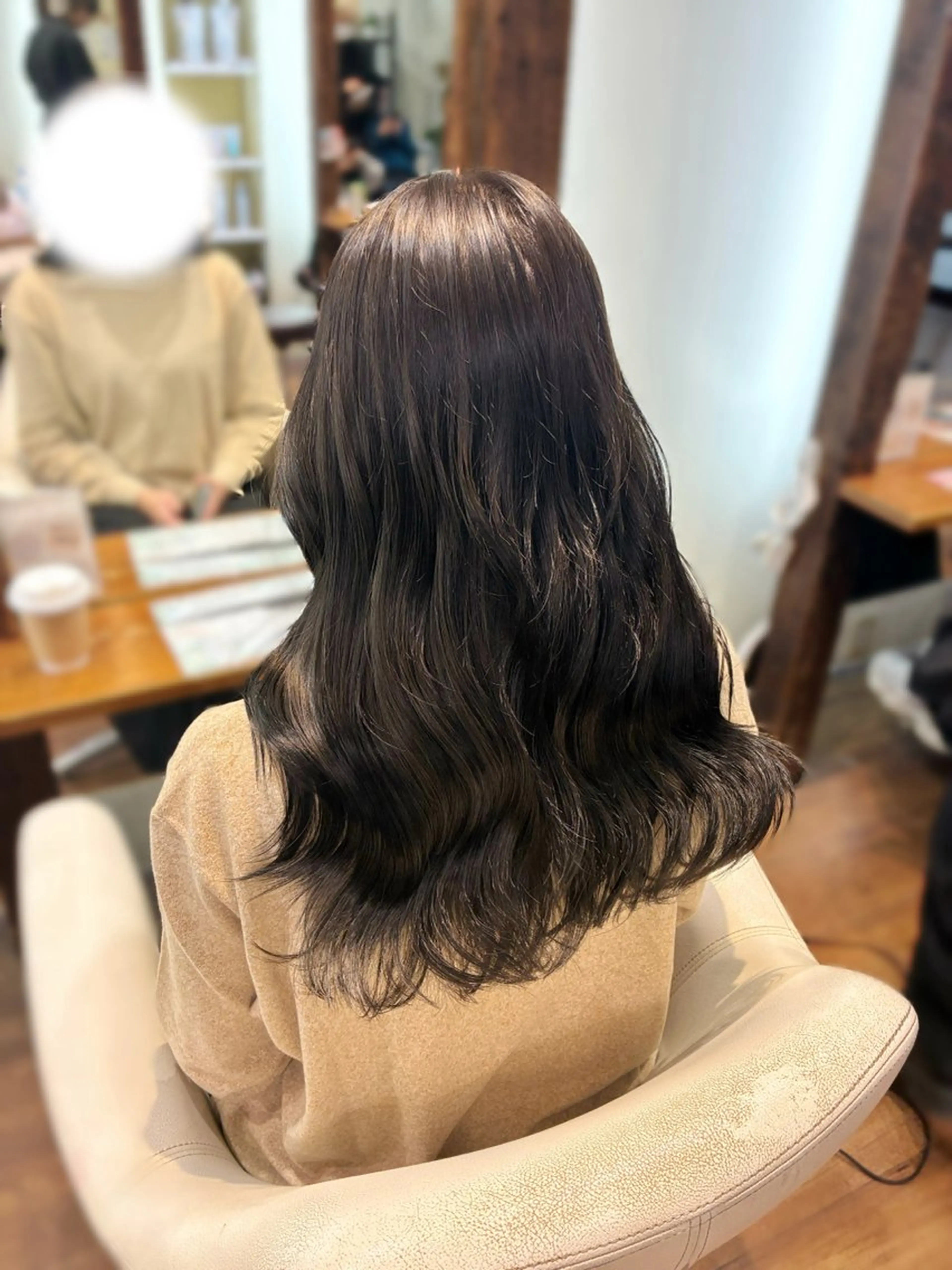 ロング カラー オリーブカラー ヘアカラー トリートメント 梅原 姫🍬🐰のヘアスタイル