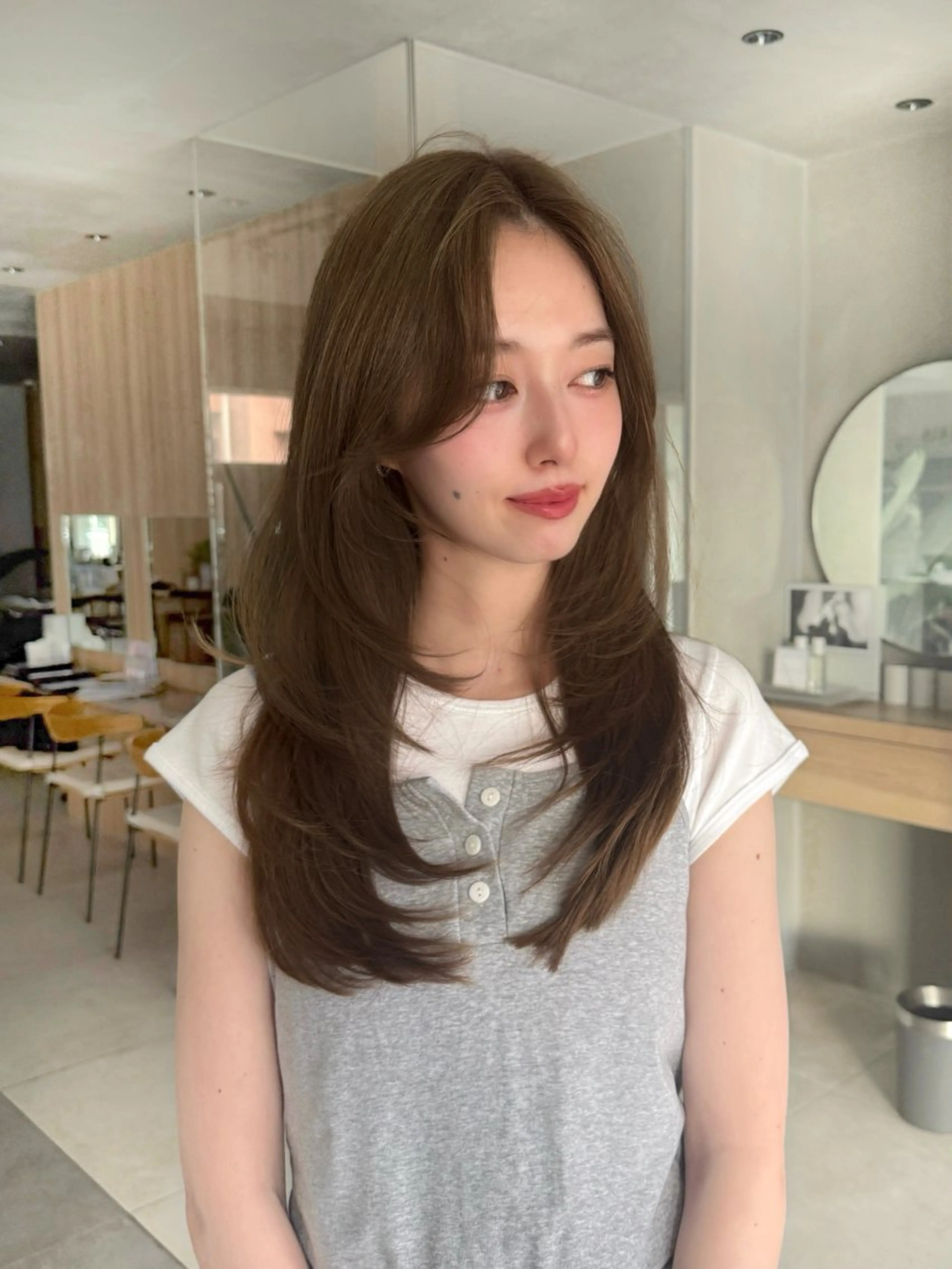 セミロング カット ヘアカラー トリートメント 💓ロング韓国ヘア ~Kirara💓のヘアスタイル