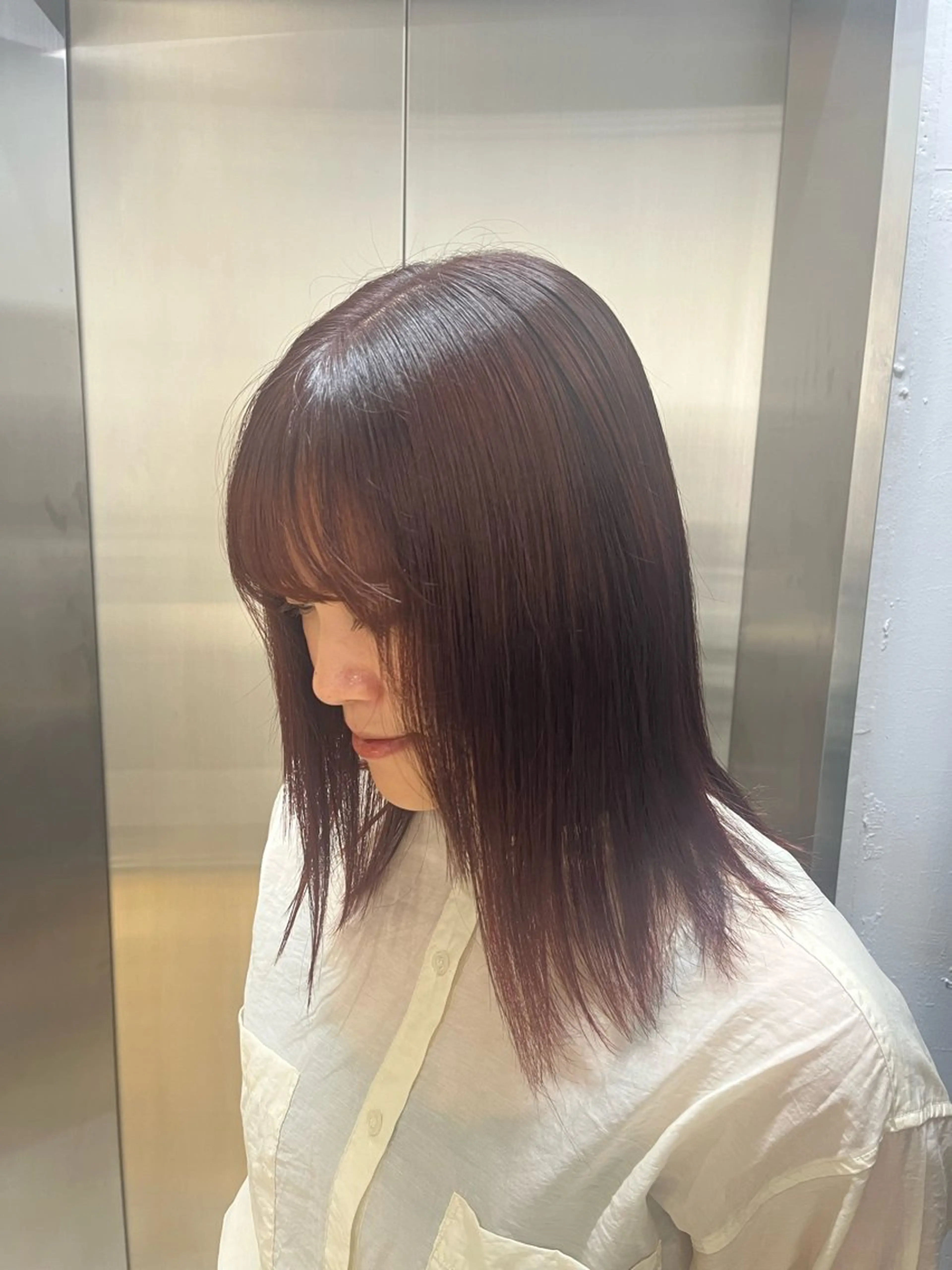 ミディアム カラー ヘアアレンジ 原宿・デザインカラー YUI🤍ྀིのヘアスタイル