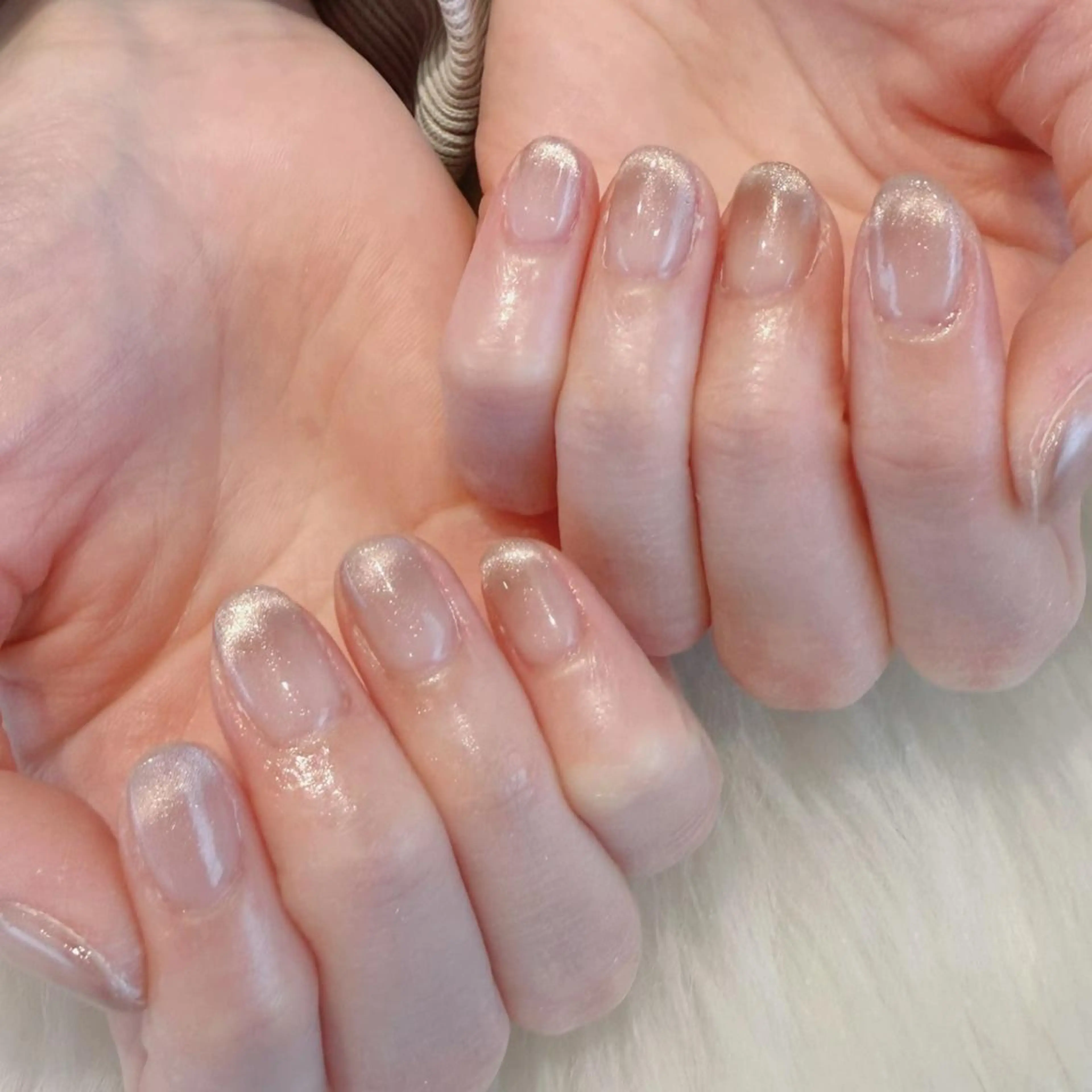 ネイル フレンチネイル マグネットネイル マグネットフレンチ ハンドネイル Kanai Harukaのネイルデザイン