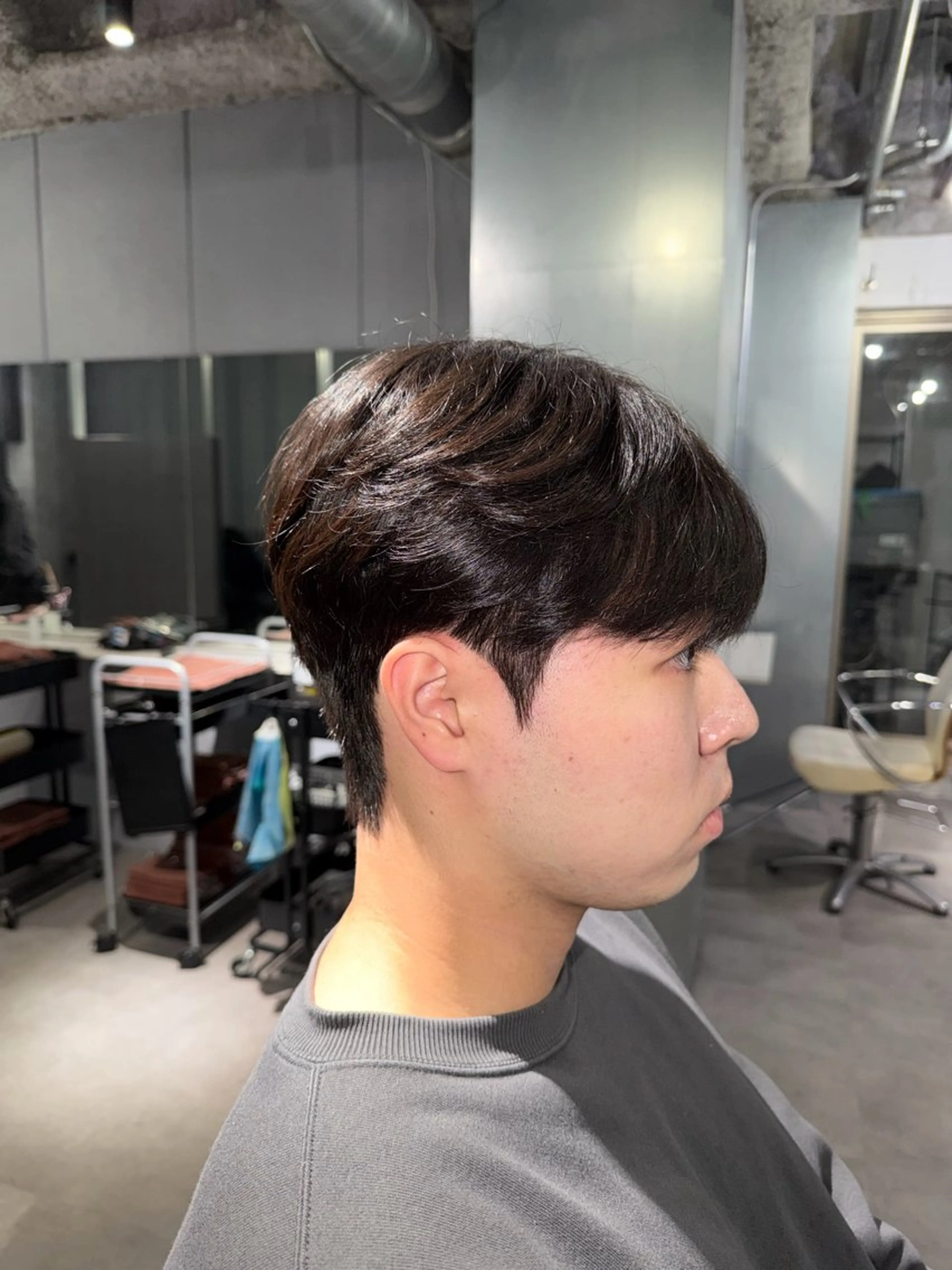 メンズ カット パーマ 和 ／韓国メンズスタイルのヘアスタイル