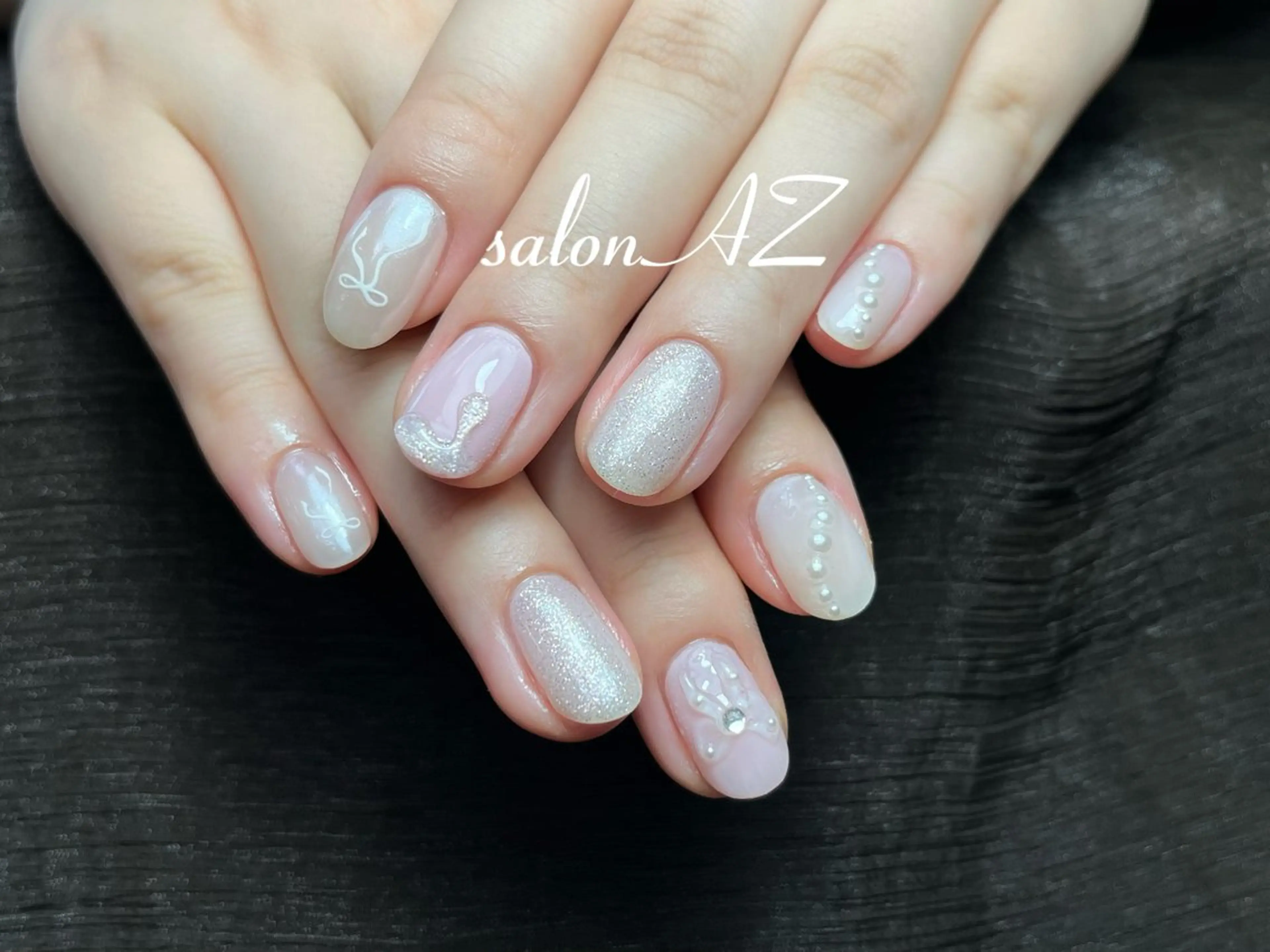 ネイル アートネイル 長さ出し フットネイル フレンチネイル ジェルネイル salon AZのネイルデザイン