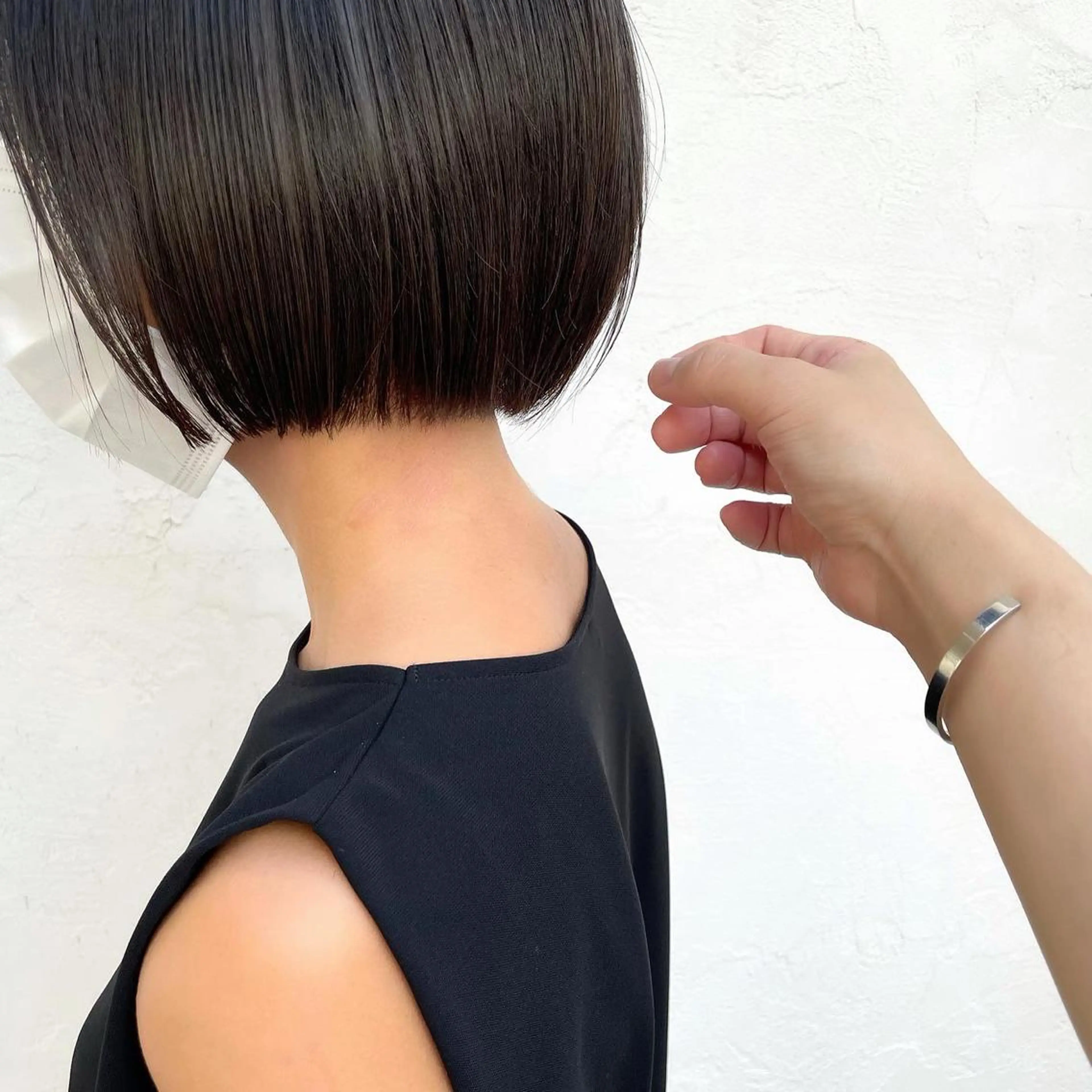 ショート ボブ くびれヘア カット 結べるレイヤーボブ くびれLady表参道のヘアスタイル