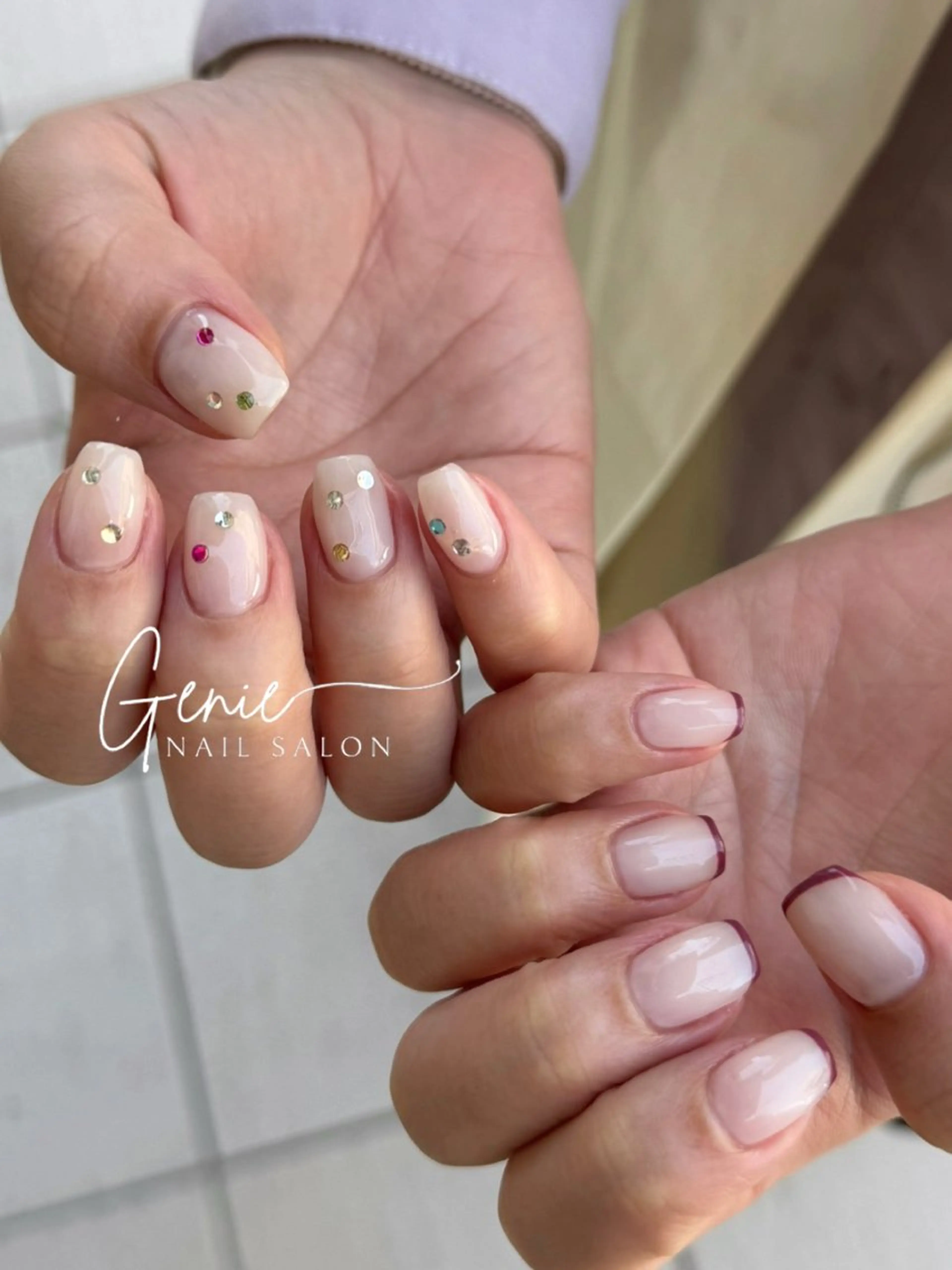 ネイル フレンチネイル ニュアンスネイル ハンドネイル Nail salon Genie所属・Nail salon Genieのネイルデザイン