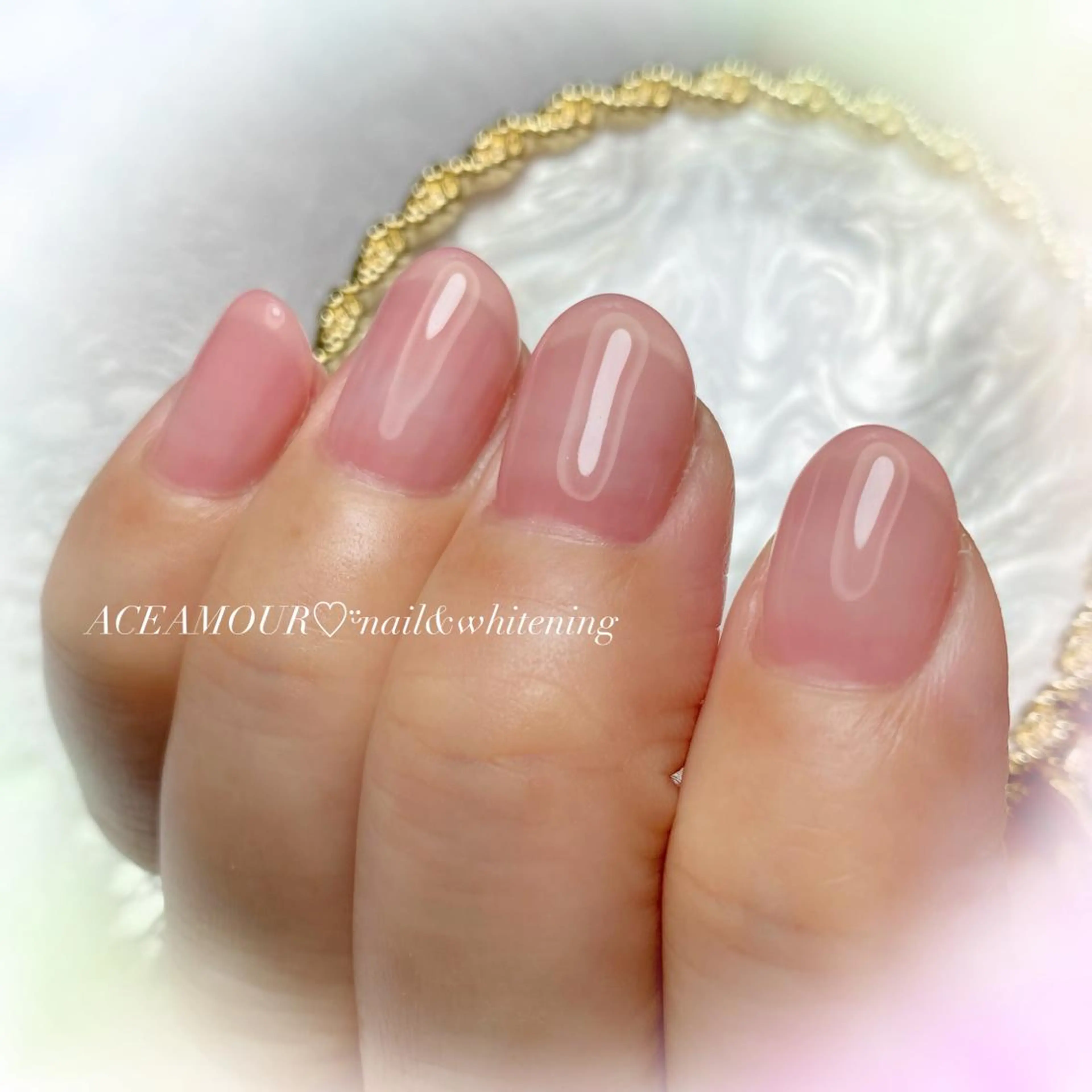 ネイル オフィスネイル ネイル/耳つぼ /新ホワイトニングのネイルデザイン