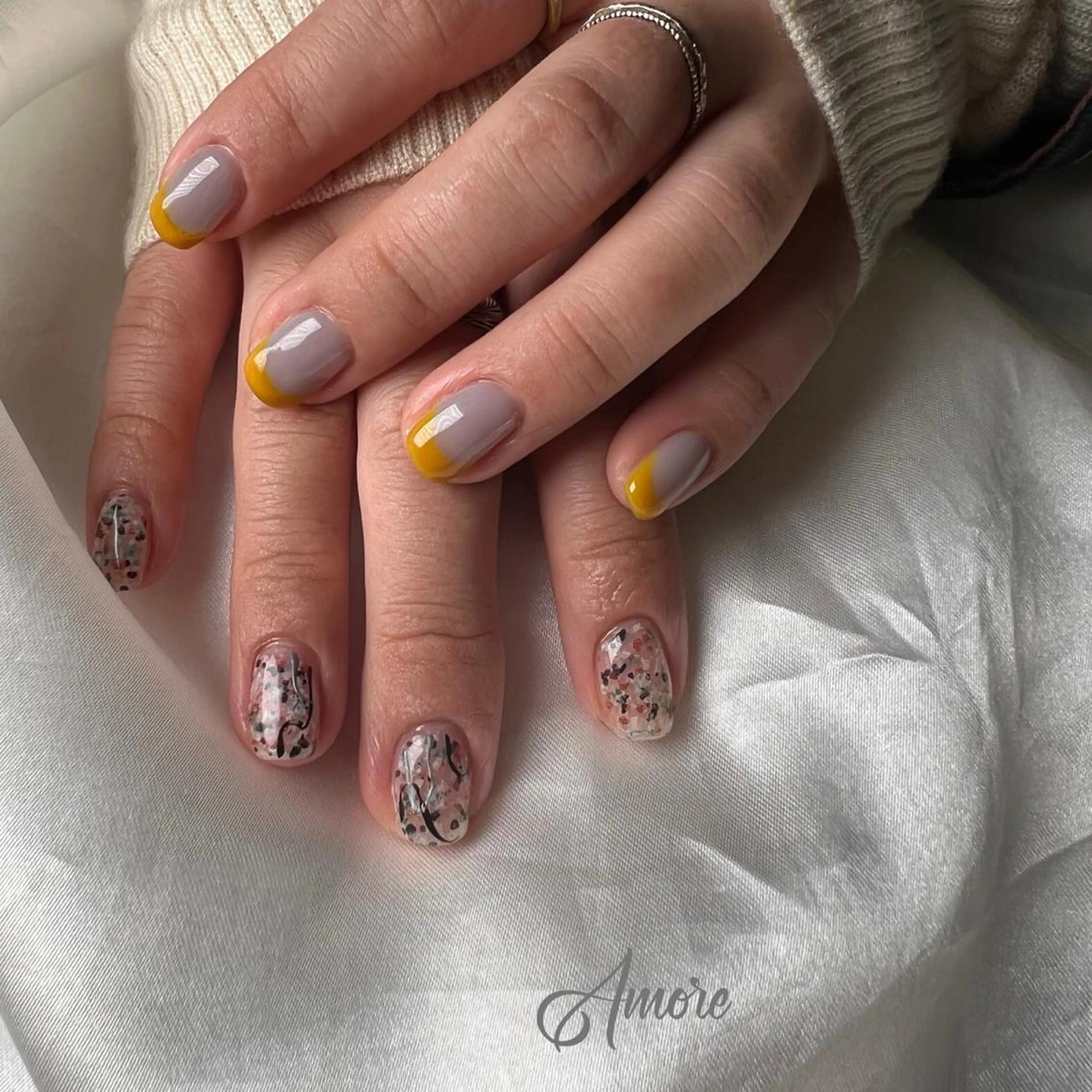 ネイル ジェルネイル ミラーネイル オフィスネイル パラジェル You kyehwaのネイルデザイン