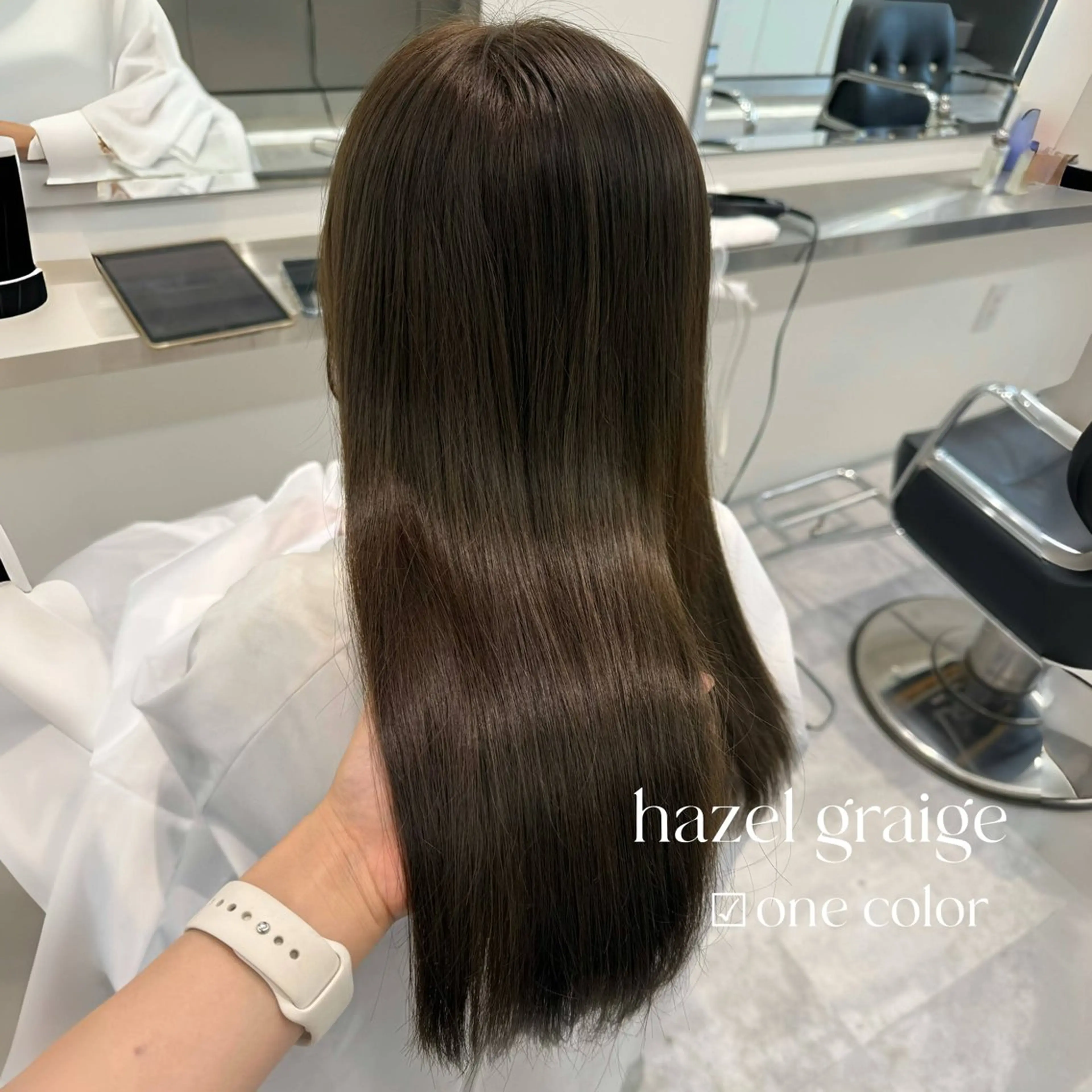 ロング カラー カット ヘアカラー ParveMix￤ 大賀さつき🍨🤍のヘアスタイル