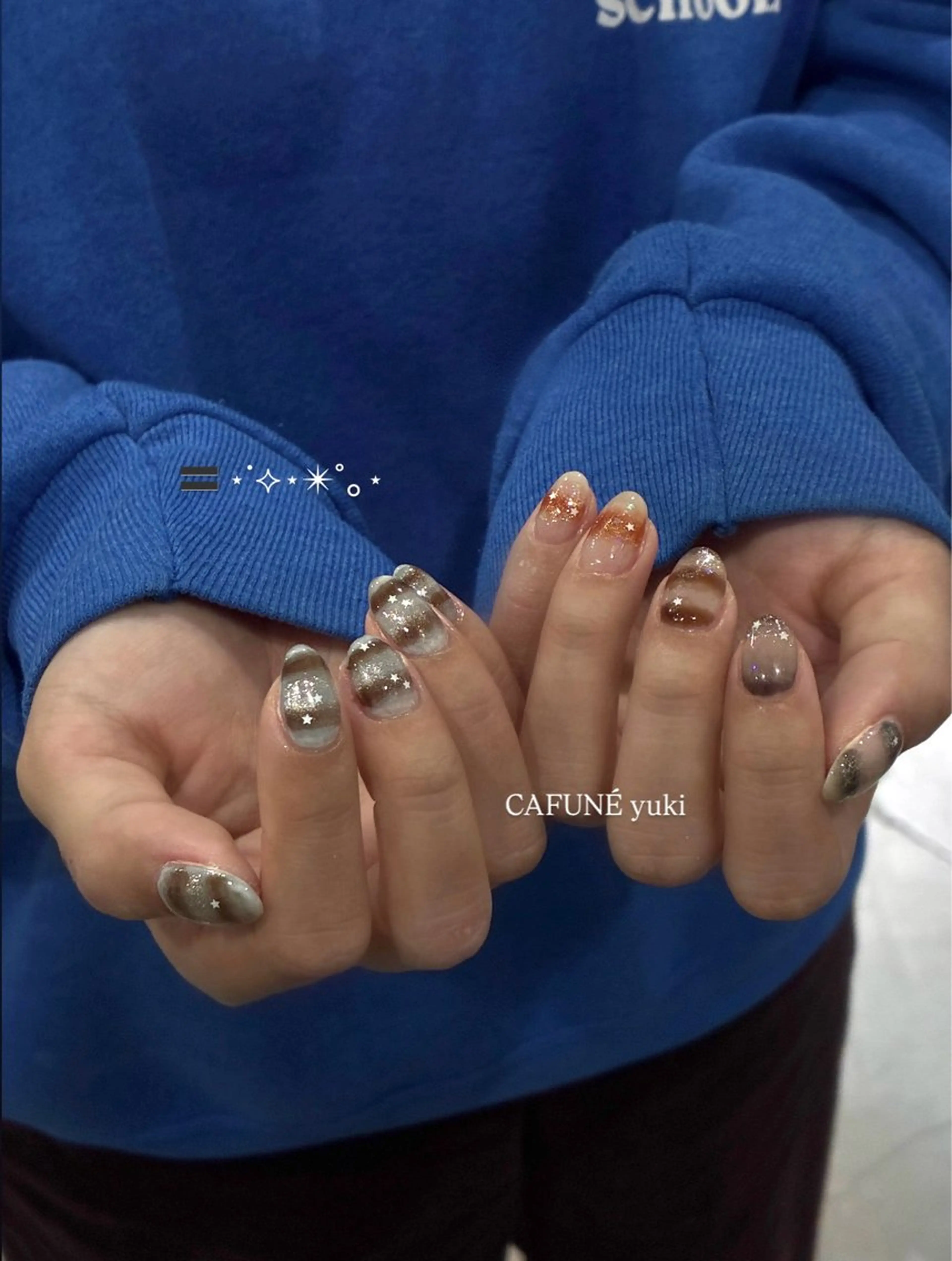 ネイル ハンドネイル CAFUNÉ tokyo所属・☾ ໋CAFUNE yuki︎︎𓂃⟡のネイルデザイン