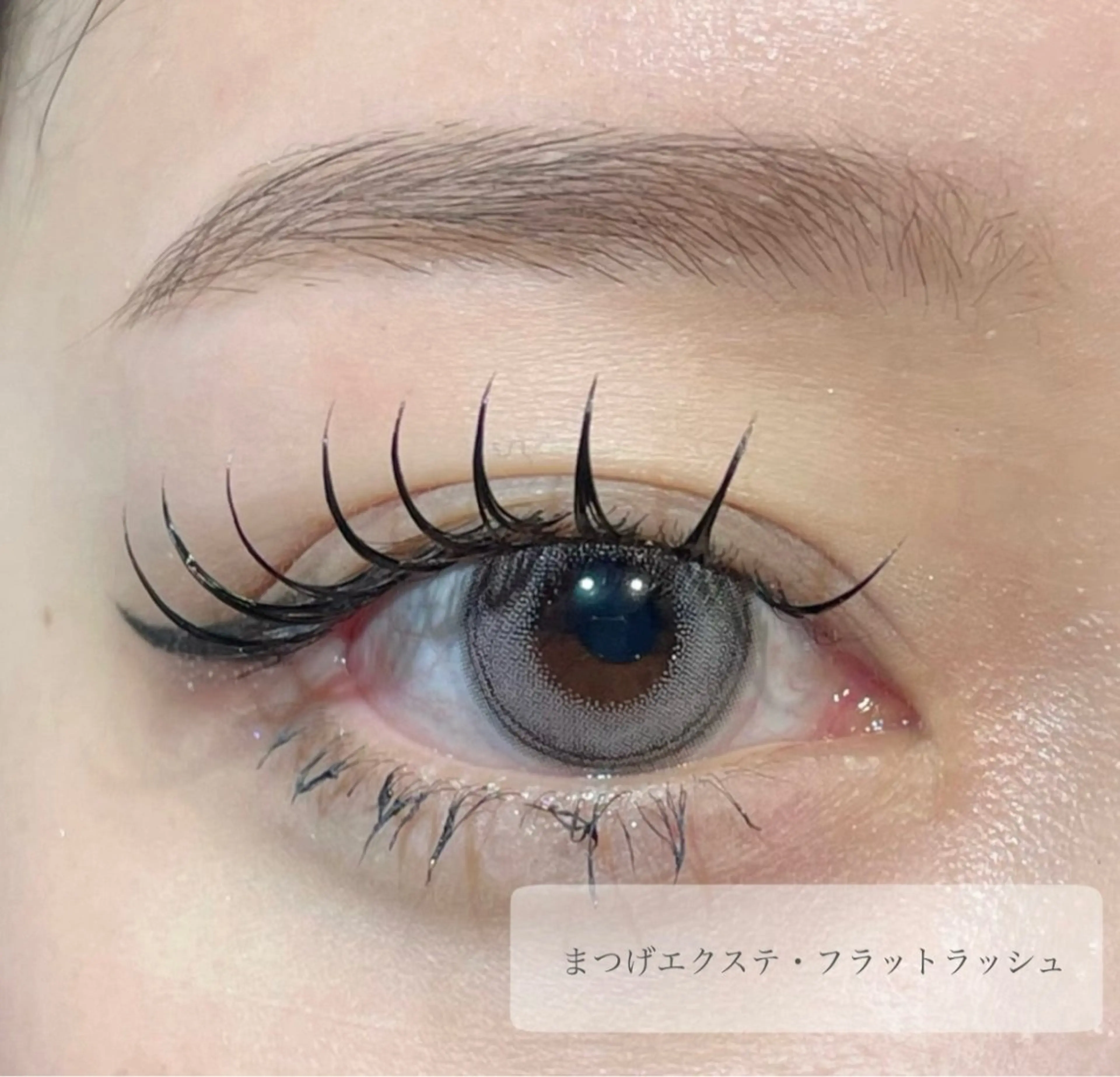 マツエク・マツパ 束感まつ毛 フラットラッシュ マツエク 錦糸町eyelist RION🦋のマツエク・マツパデザイン