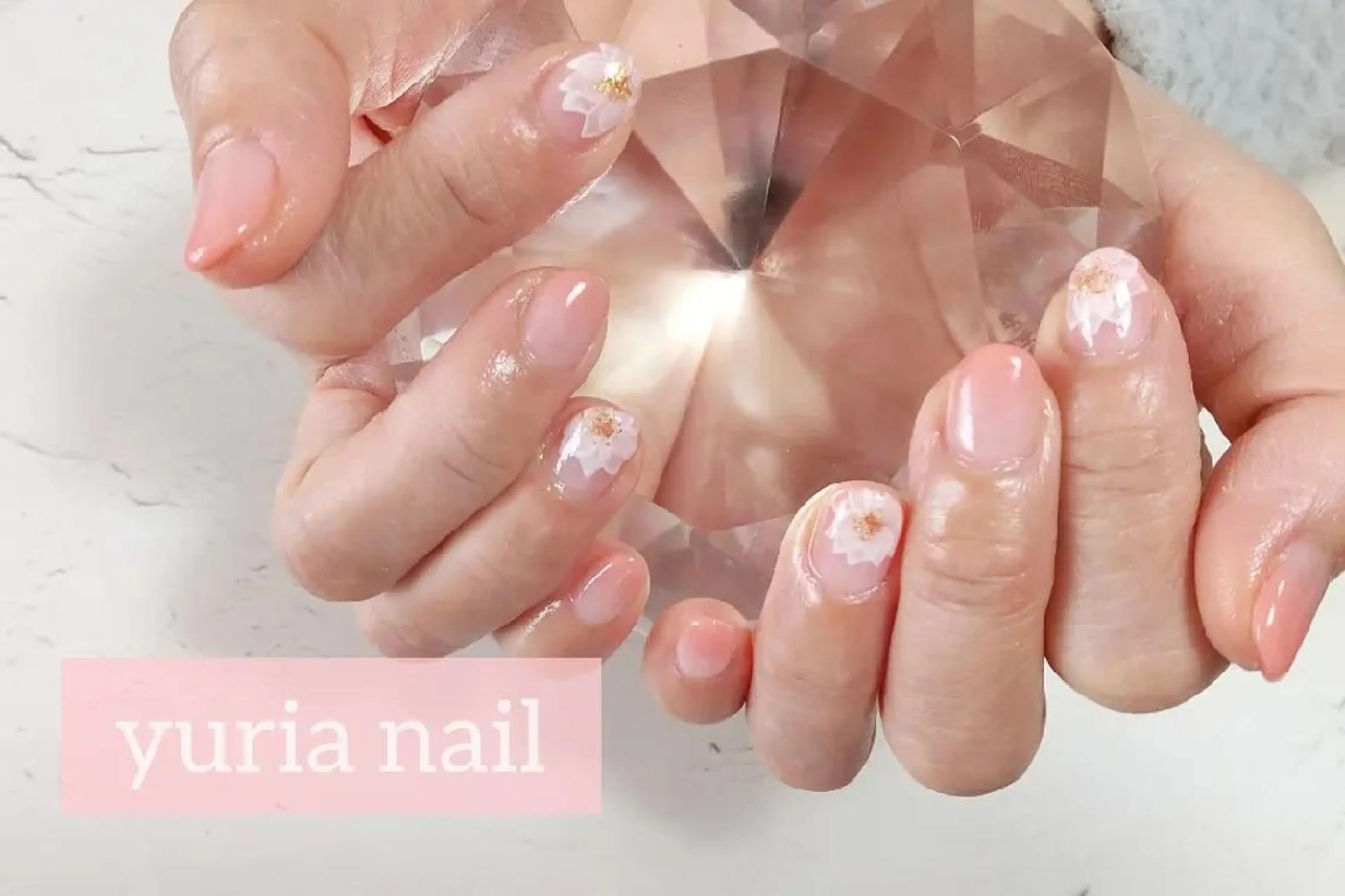 ネイル アートネイル ジェルネイル グラデーション ピンク ハンドネイル 小林 ゆりあのネイルデザイン