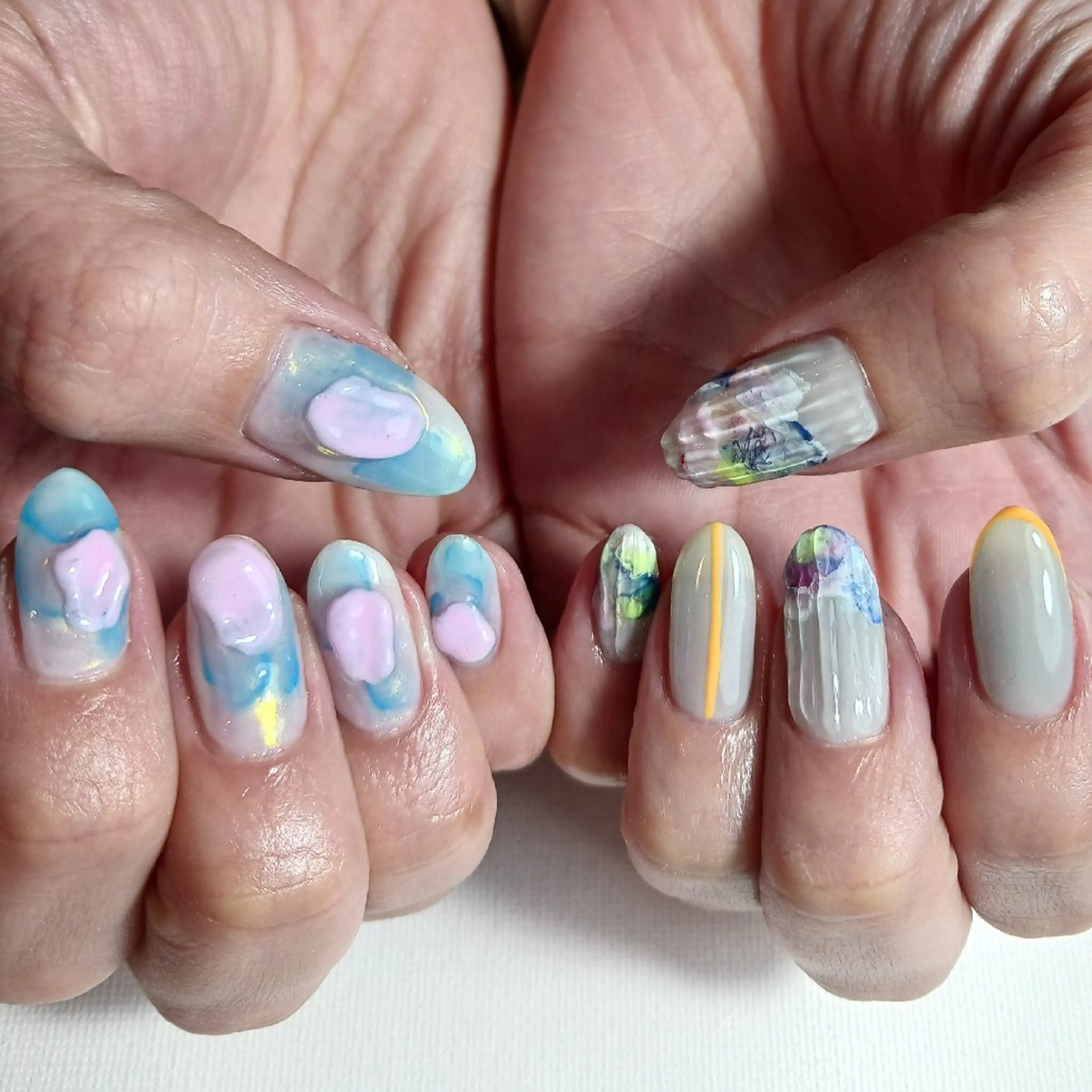 ネイル ジェルネイル 持ち込み ニュアンスネイル ショートネイル ハンドネイル owlnail /持込みデザイン専門のネイルデザイン