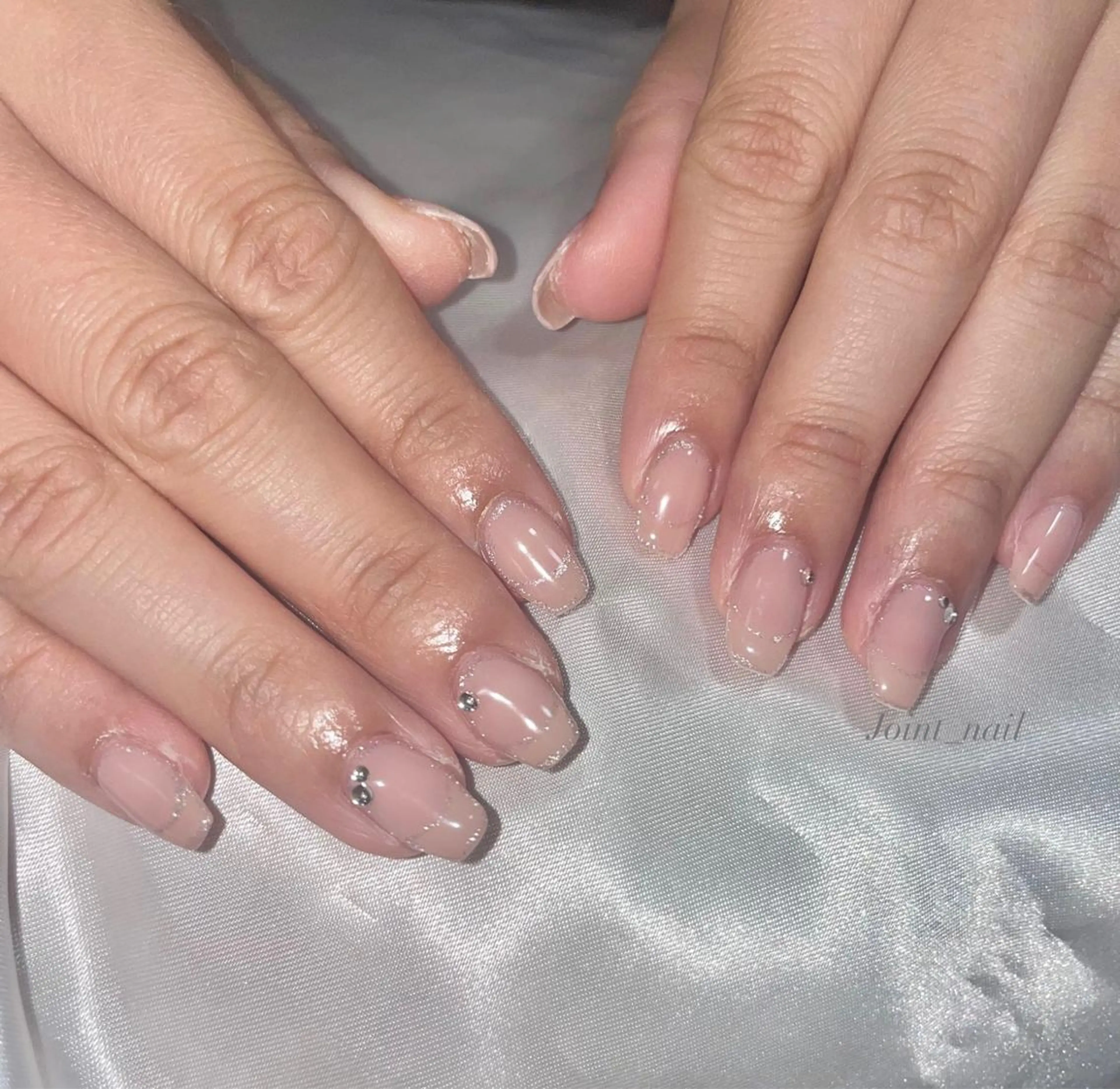 ネイル フレンチネイル マグネットネイル マグネットフレンチ 持ち込み Joint_ nailのネイルデザイン