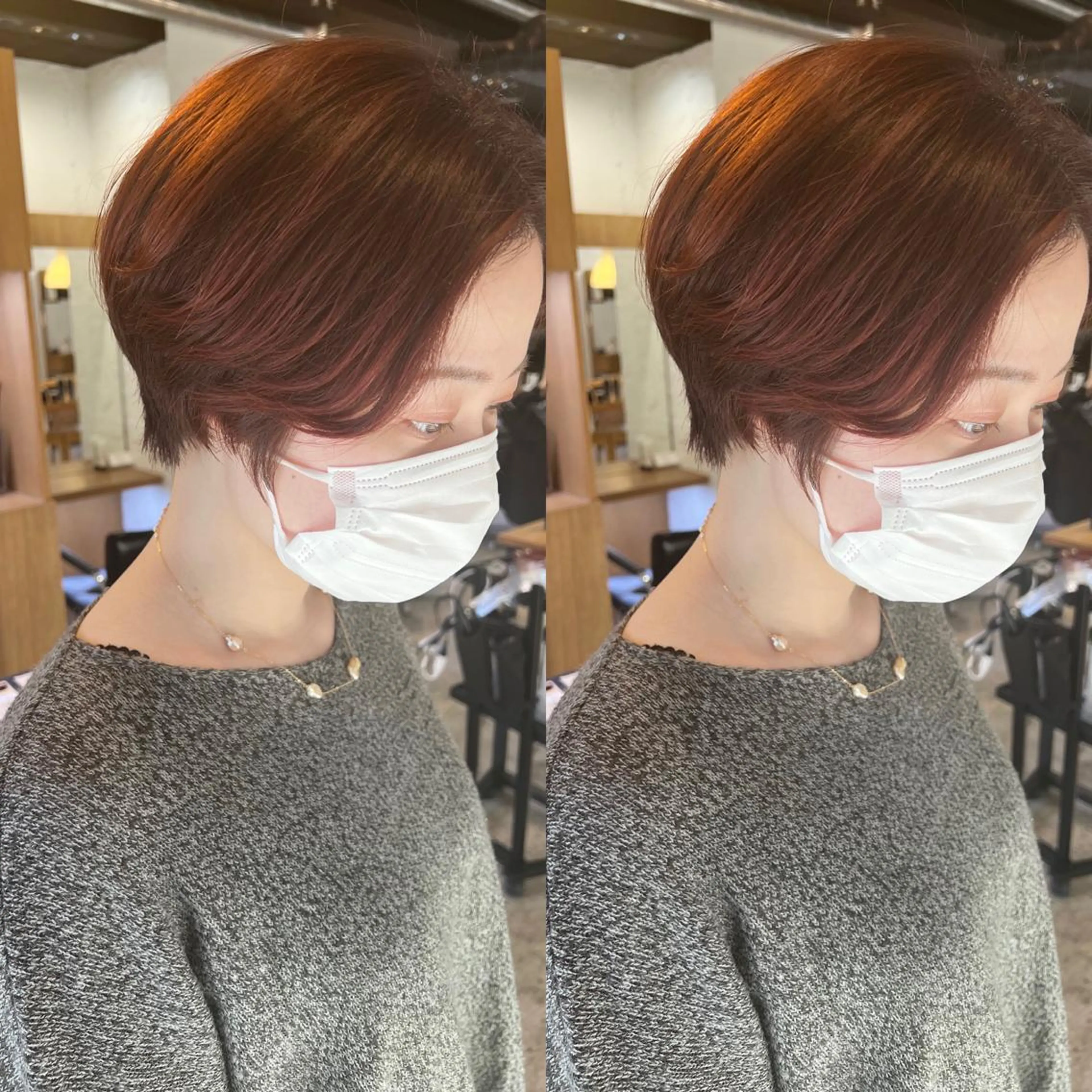 ショート カラー ヘアカラー トリートメント yoyo所属・ショートカット🍃 髪質改善✨岡元瑞貴のヘアスタイル