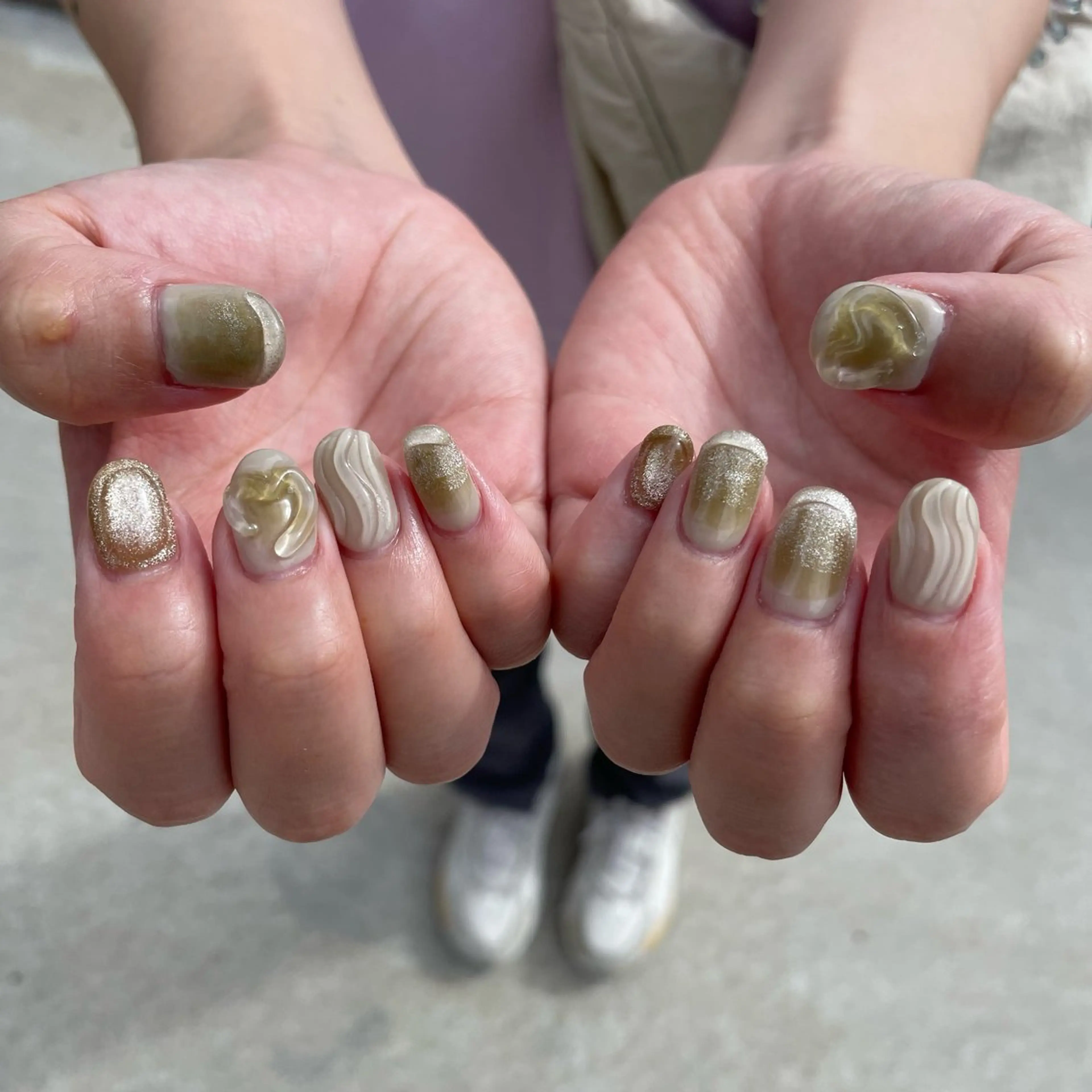 ネイル ハンドネイル Sea  nail by emaのネイルデザイン