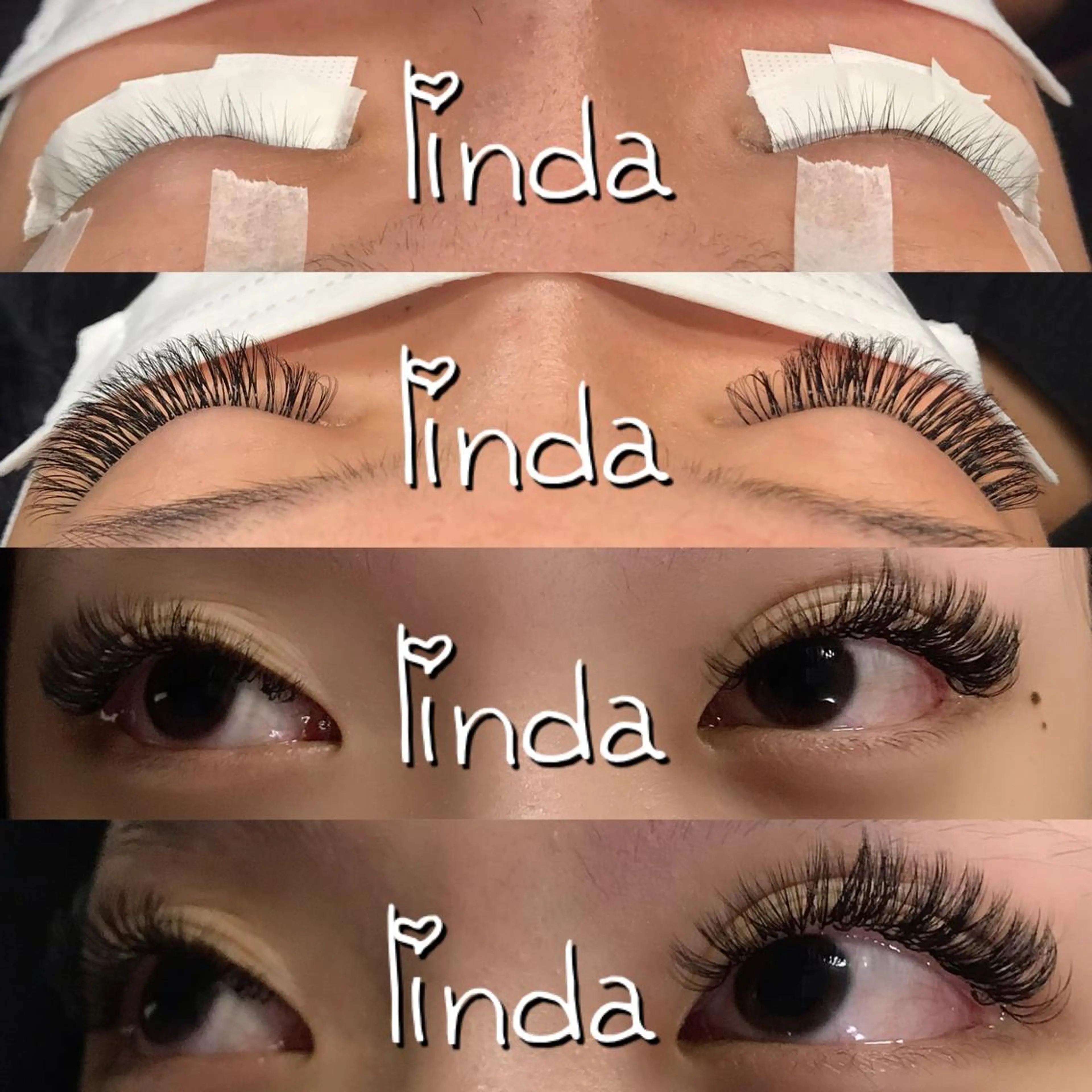 マツエク・マツパ 付け放題 ボリュームラッシュ linda lashesのマツエク・マツパデザイン