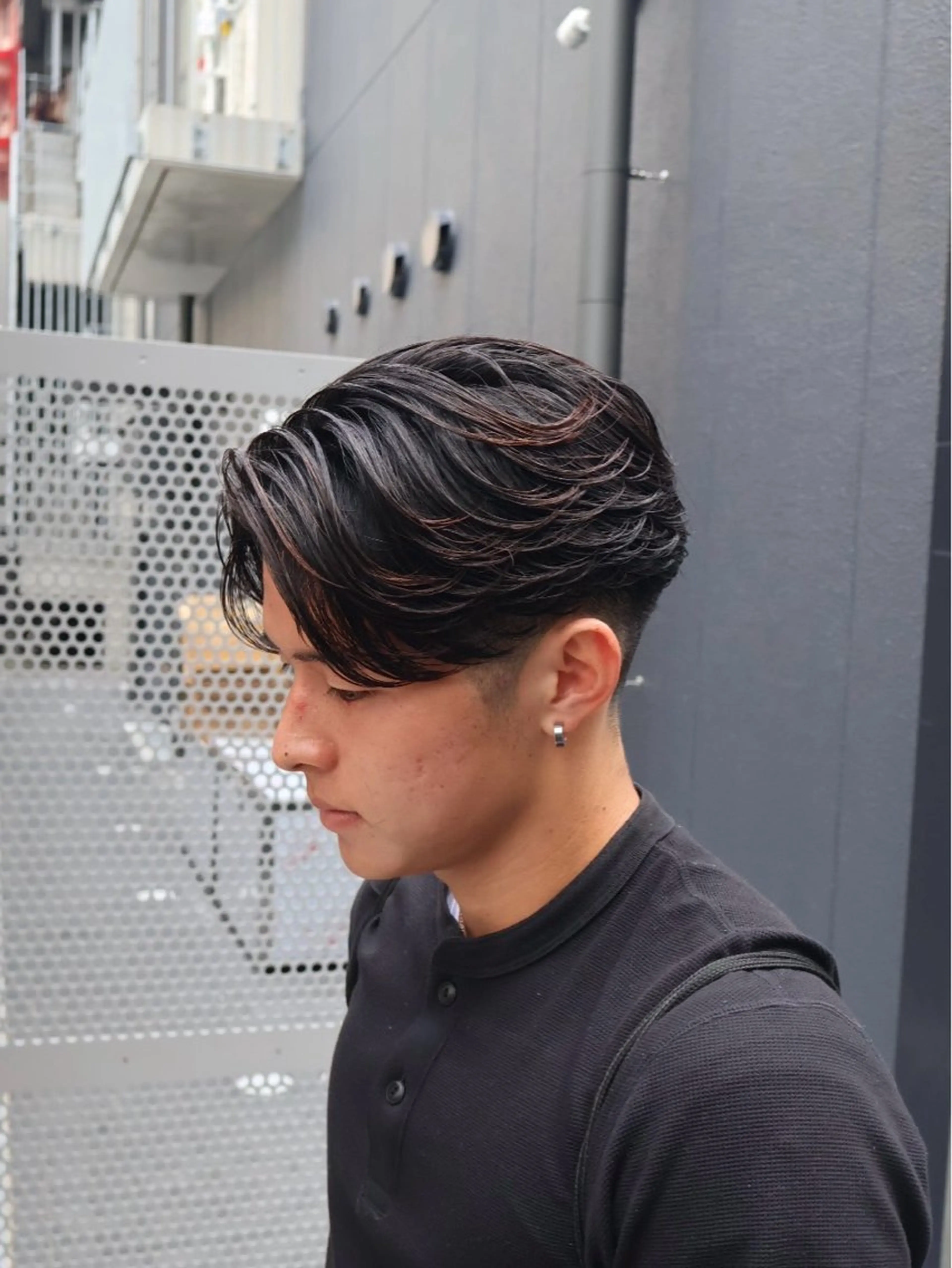 パーマ メンズ 心櫻/メンズパーマ/ ニュアンス/フェザーのヘアスタイル