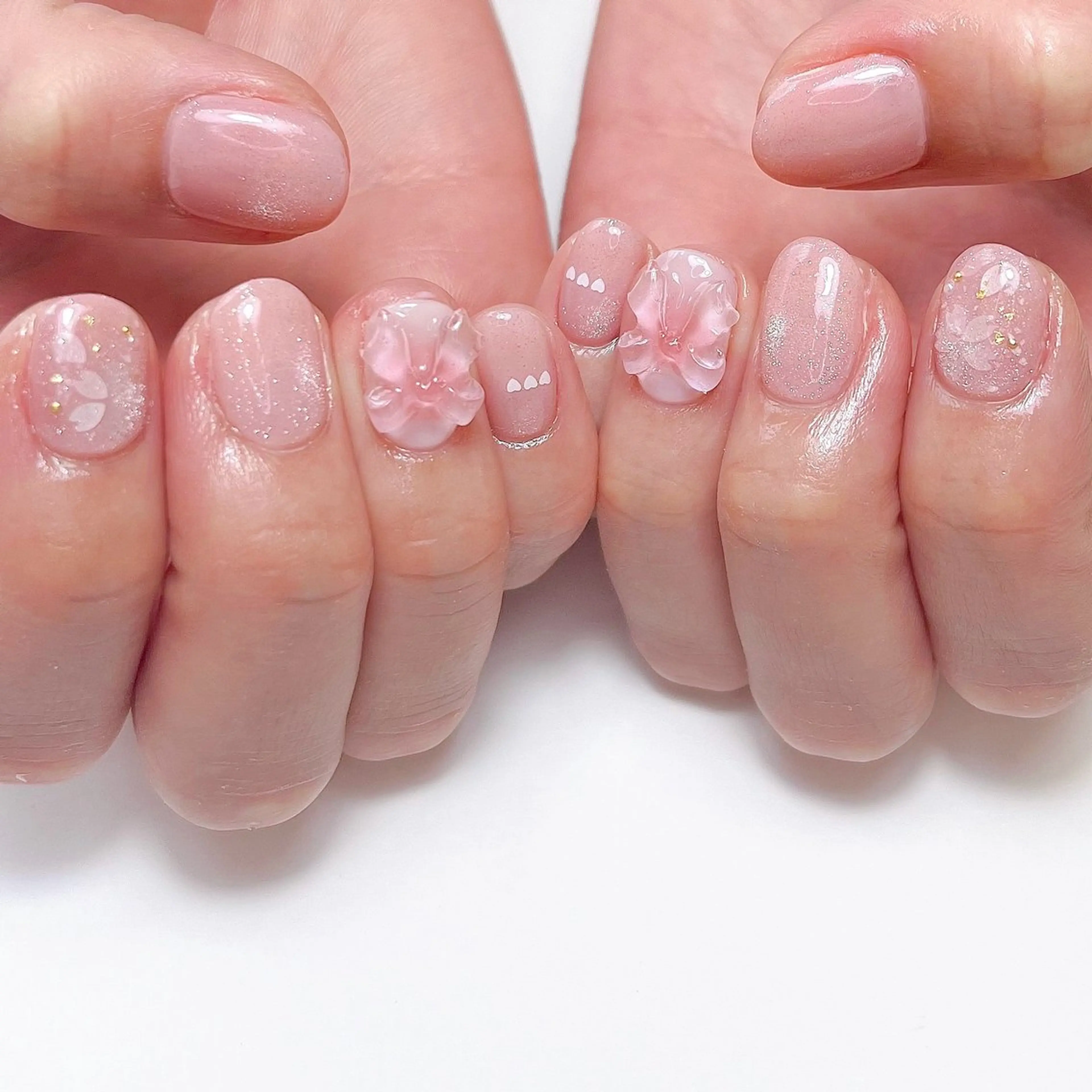 ネイル 桜ネイル ハンドネイル いちごパフェ ゆいのネイルデザイン