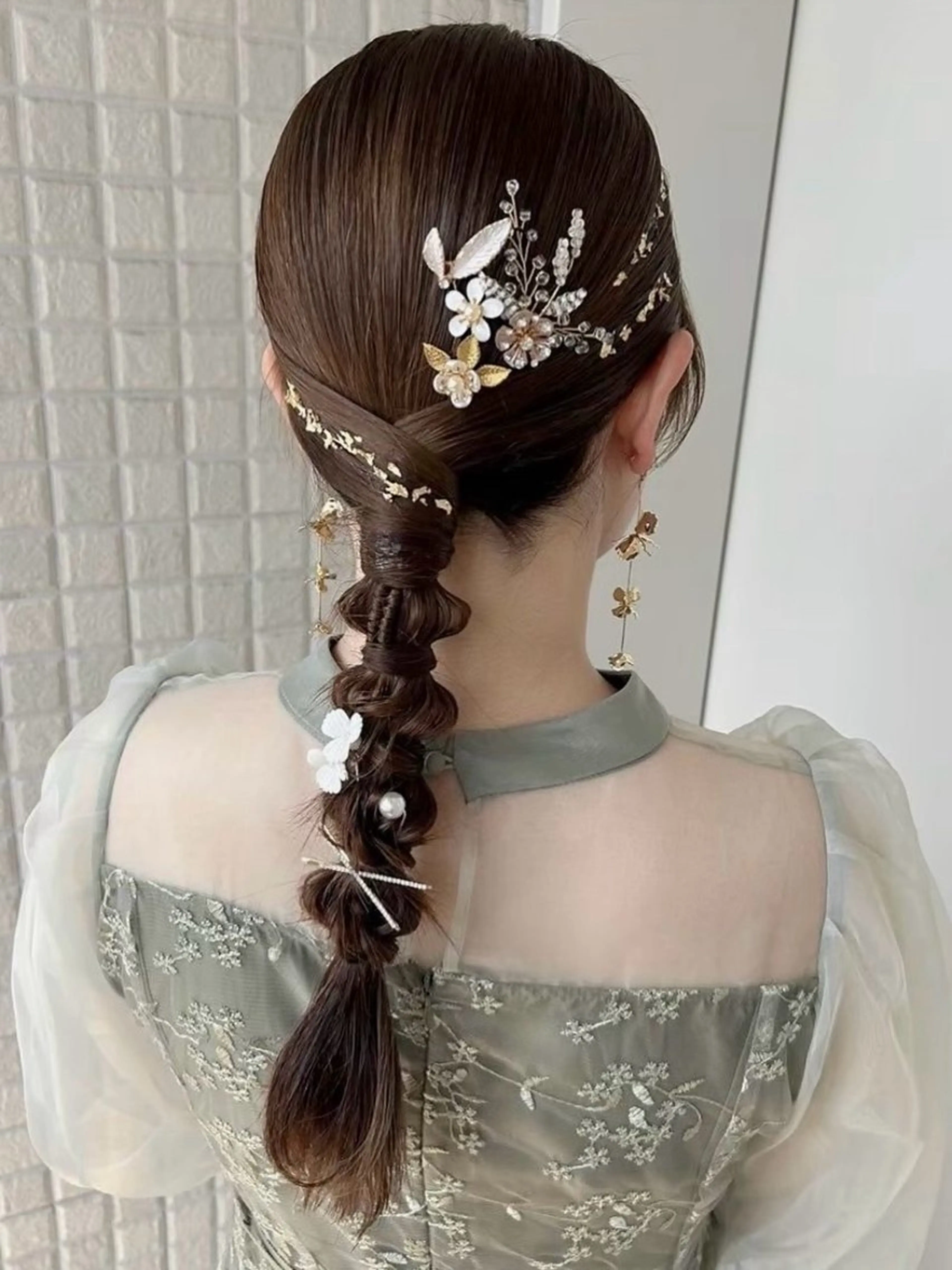 ロング ヘアアレンジ 成人式 結婚式・ブライダル 卒業式のヘアスタイル 艶カラー/縮毛矯正/ ケア/アレンジ/桜悠のヘアスタイル