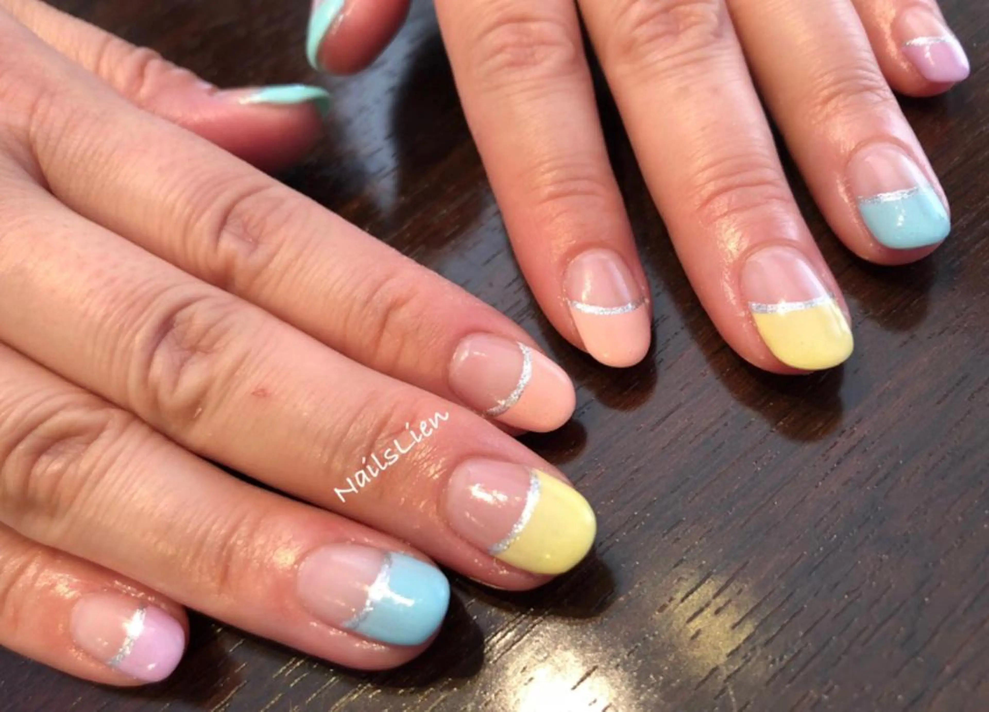 ネイル フレンチネイル パステルネイル 春ネイル 凛 リンのネイルデザイン