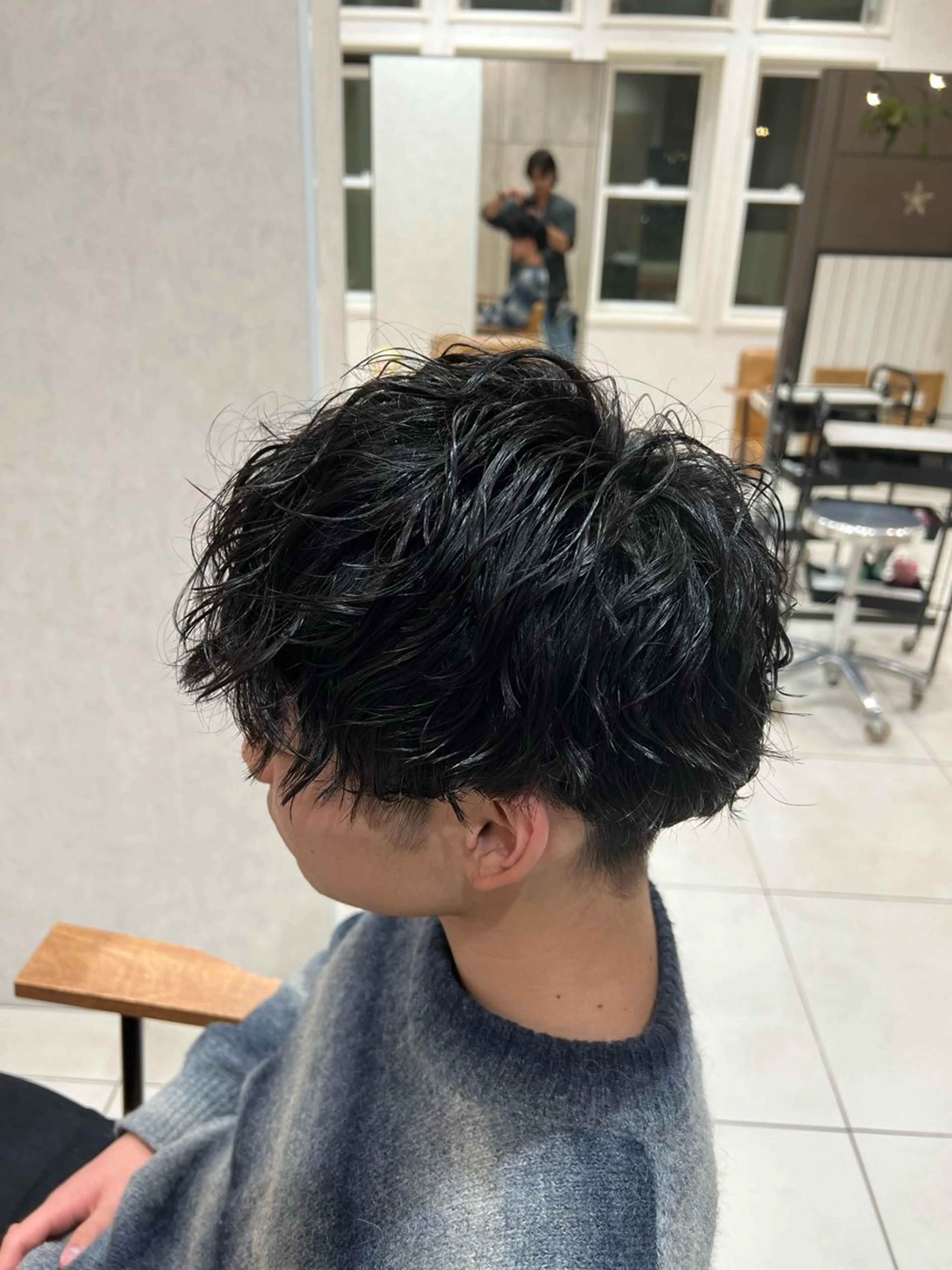 メンズ メンズパーマ レディースショート／ メンズ特化タケシ🍔のヘアスタイル