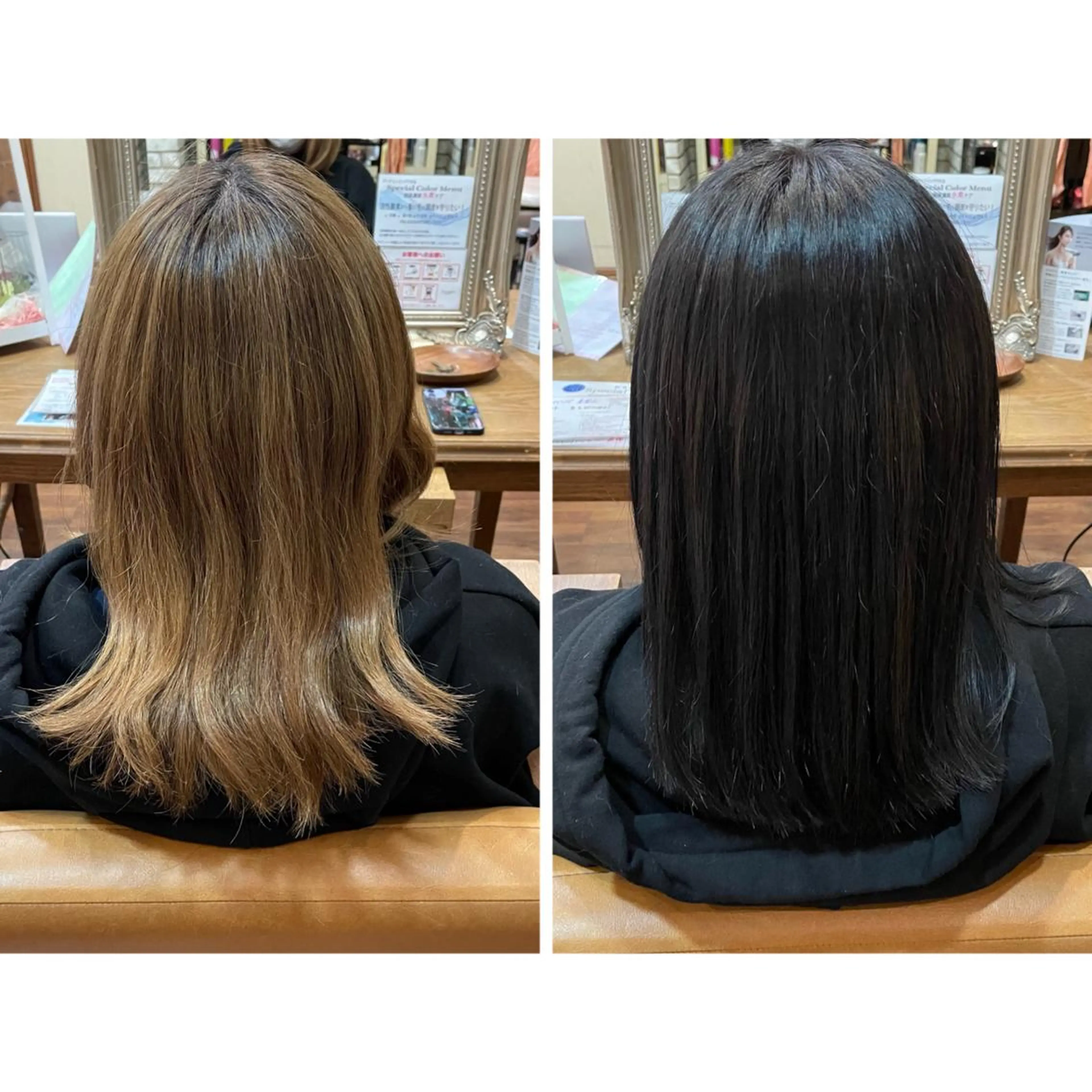 ミディアム カット ヘアカラー トリートメント 中村咲月/髪質改善 /耳つぼジュエリーのヘアスタイル