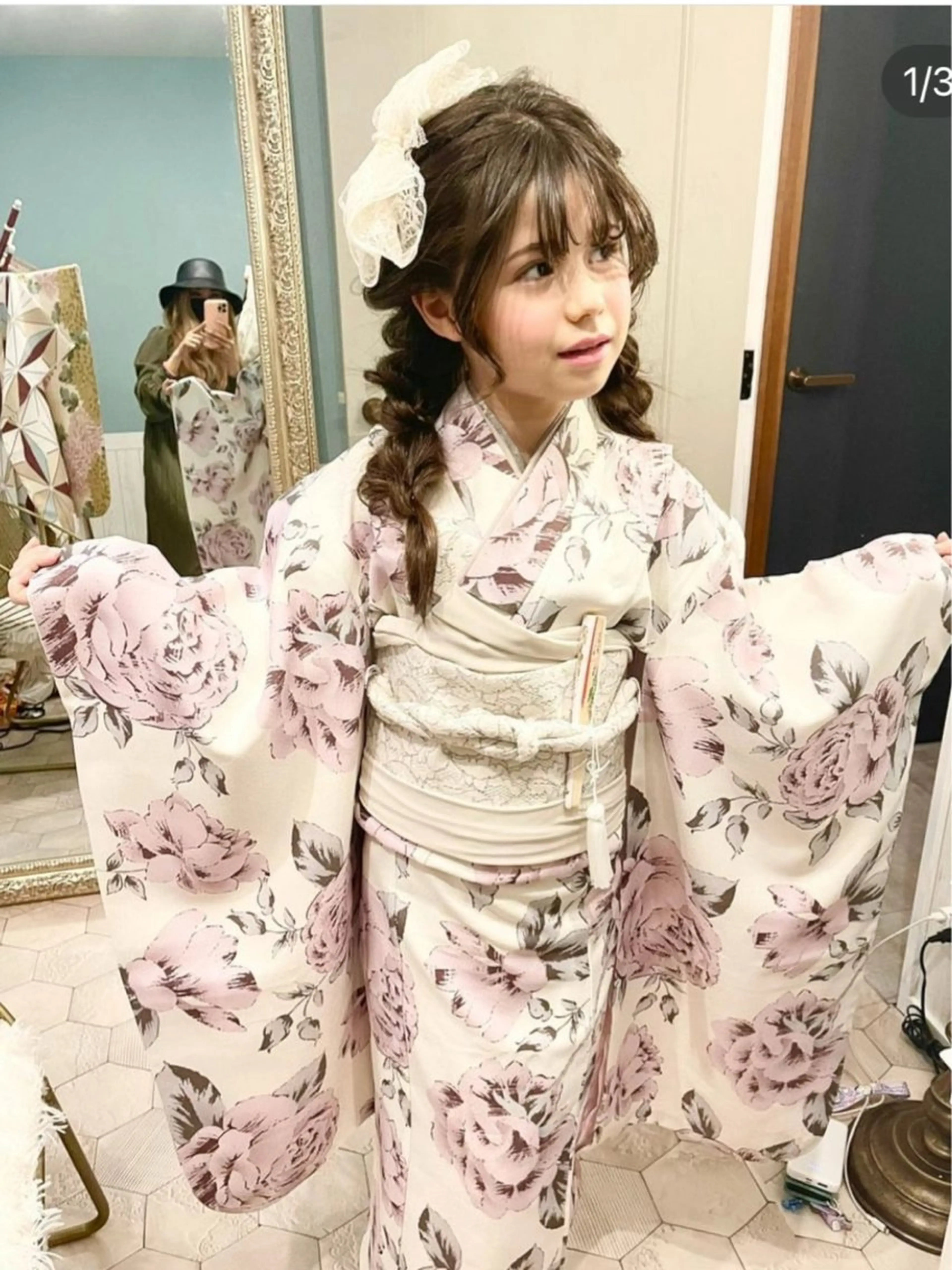 学生or七五三(７歳)ヘアセットの写真