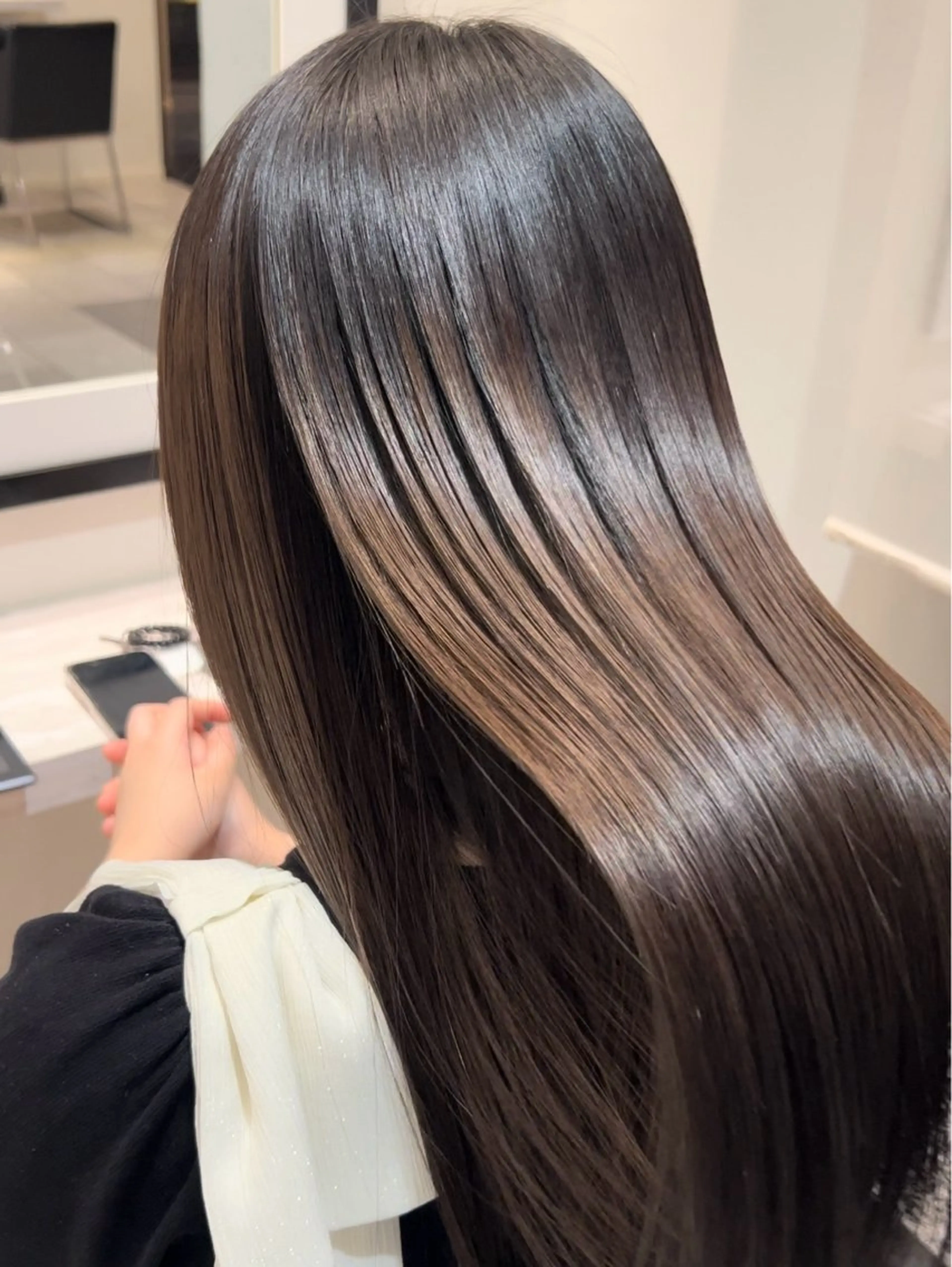 ロング パーマ ボブ くびれヘア 髪質改善 韓国風ヘア 縮毛矯正 美髪矯正/ 伊藤 更のヘアスタイル