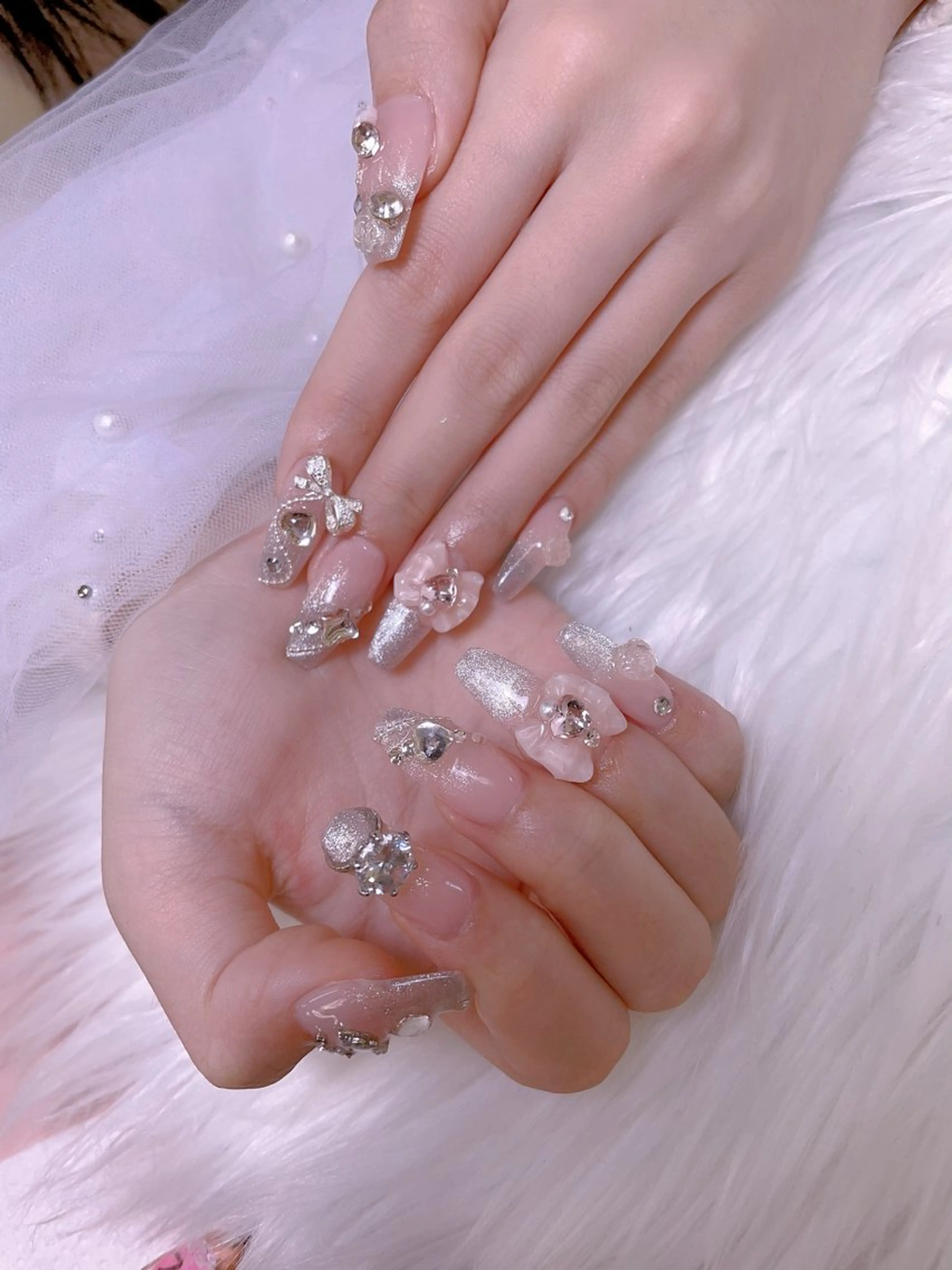 ネイル ストーンネイル ハンドネイル Melody Nail所属・Melody  3D/スカルプ専門店のネイルデザイン