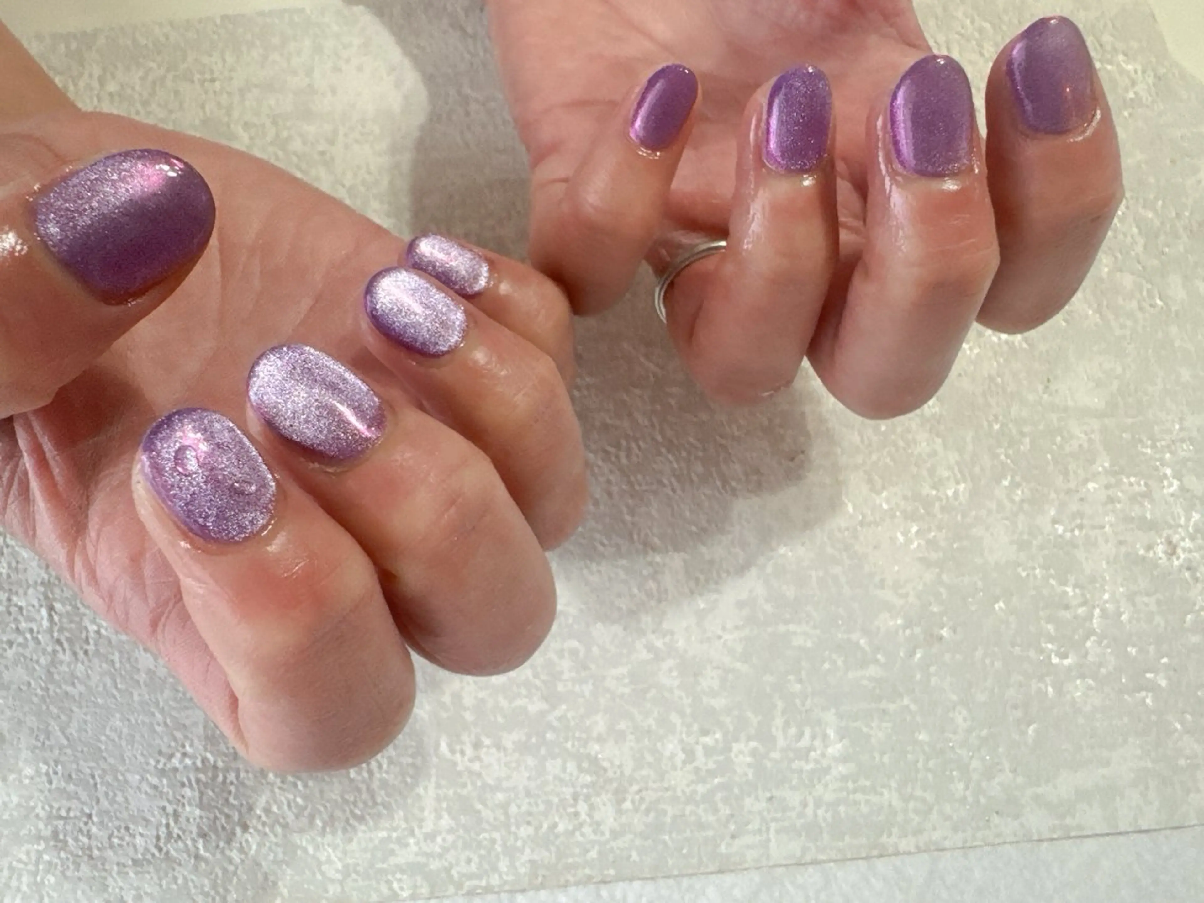 ネイル オーロラネイル フットネイル フレンチネイル ジェルネイル マグネットネイル kikinail 溝の口のネイルデザイン