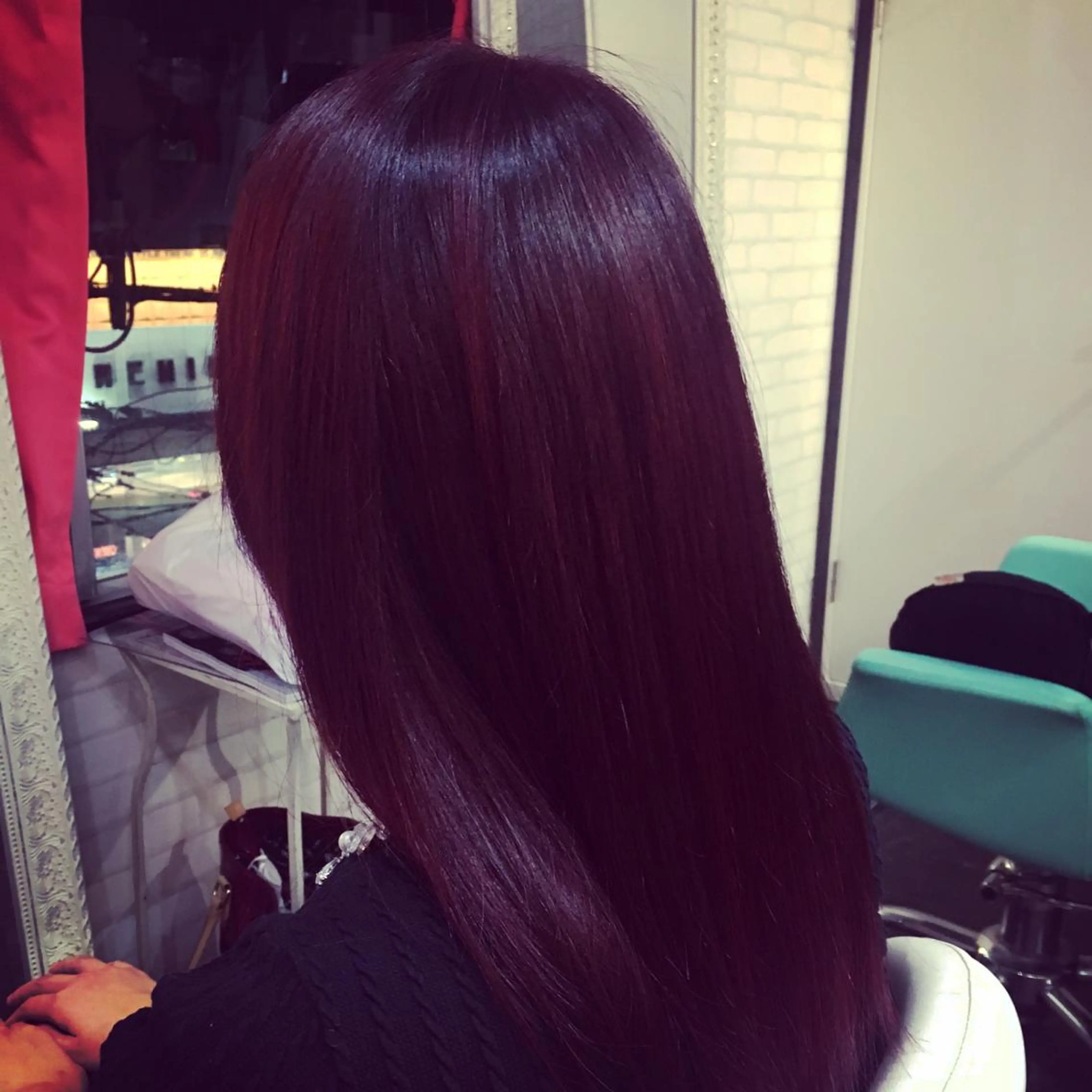 セミロング カラー ブリーチ ブリーチなしカラー ピンクカラー バイオレットカラー Kimura Shinyaのヘアスタイル