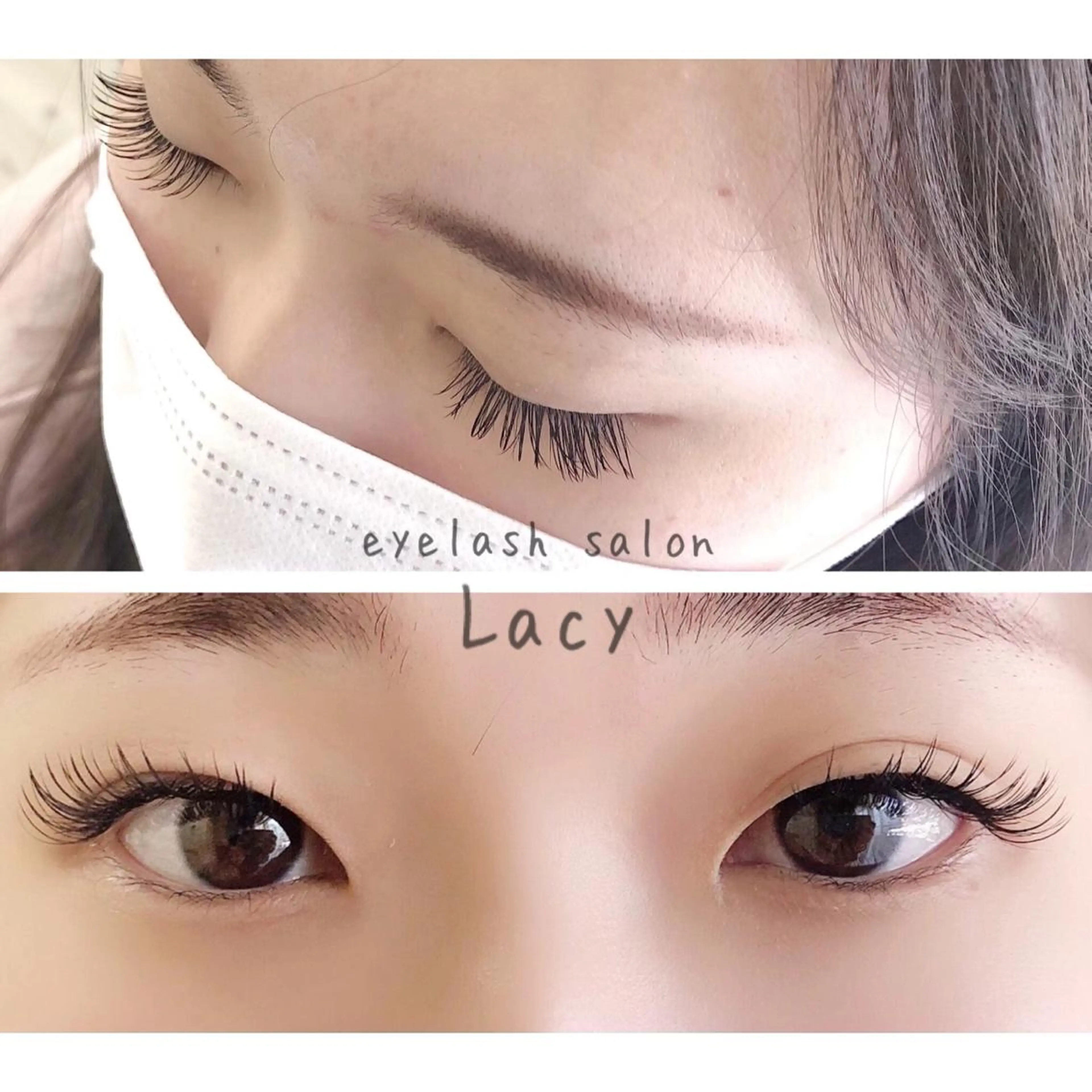 マツエク・マツパ Cカール フラットラッシュ 目尻長め eyelash salon Lacy所属・アイデザイナー MIKIのマツエク・マツパデザイン