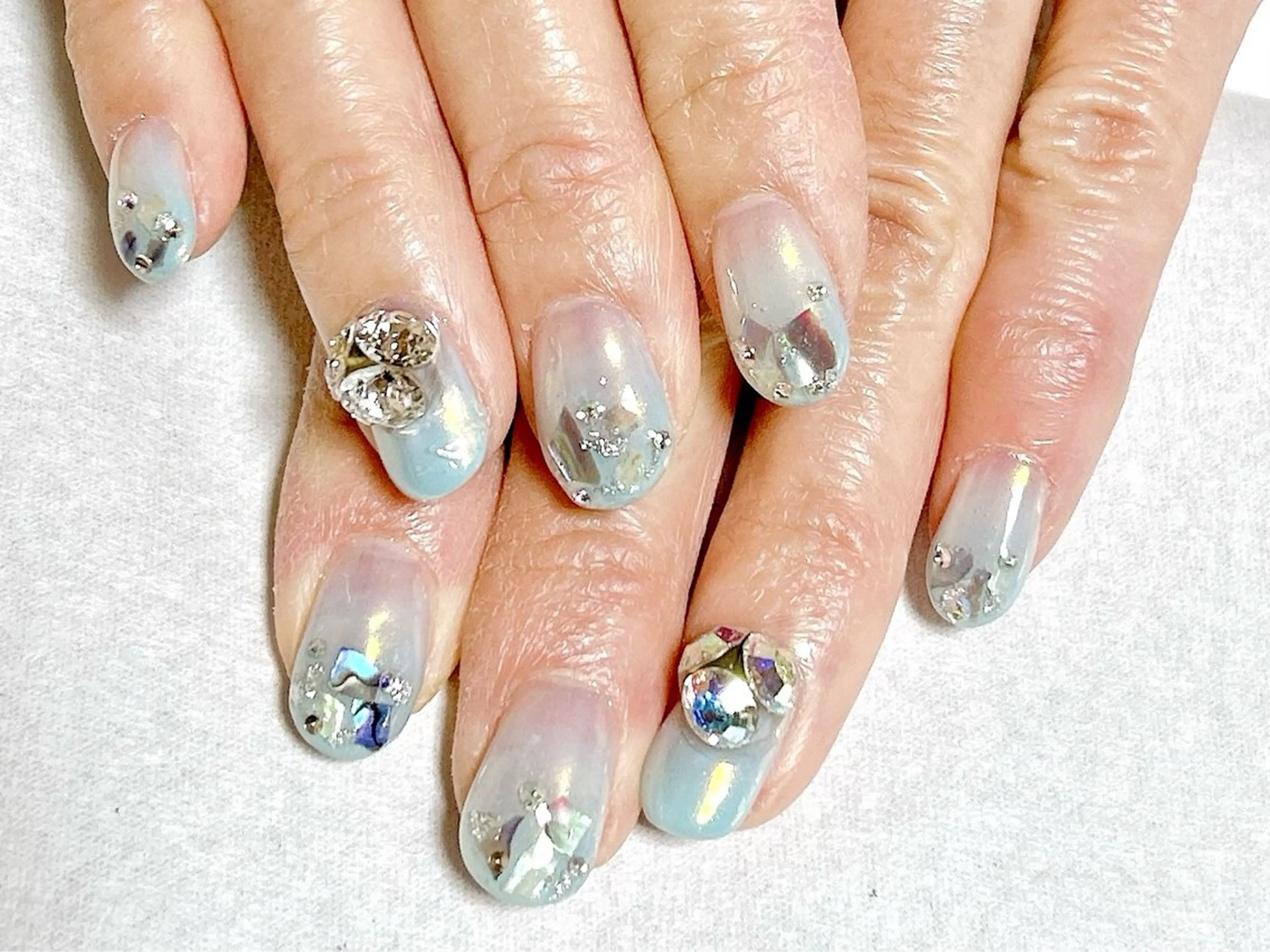 ネイル ジェルネイル グラデーション ミラーネイル ハンドネイル Chipie_ ayanoのネイルデザイン