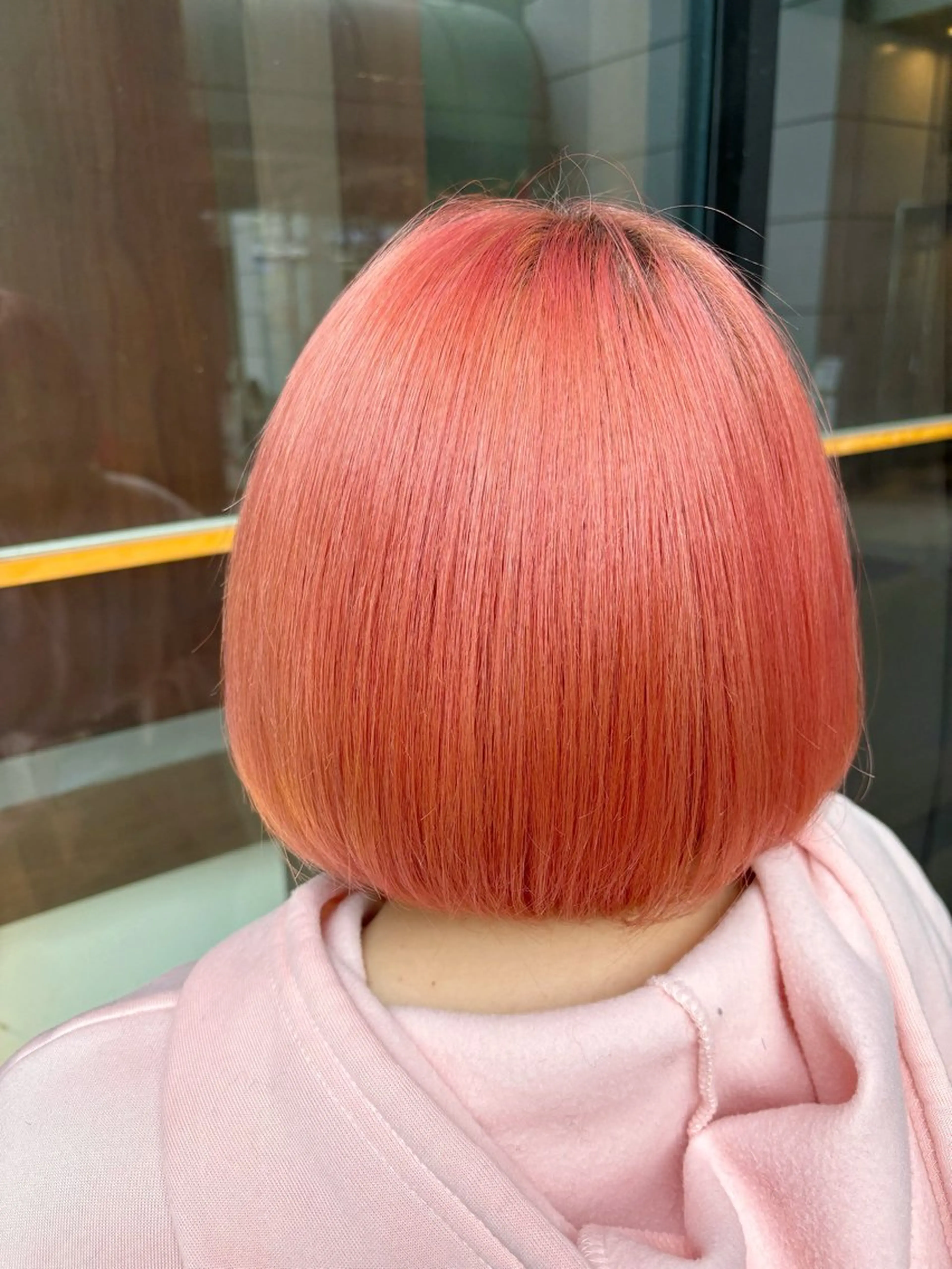 ミディアム カラー ピンクカラー カット ヘアカラー トリートメント Zina天王寺 CHIAKIのヘアスタイル