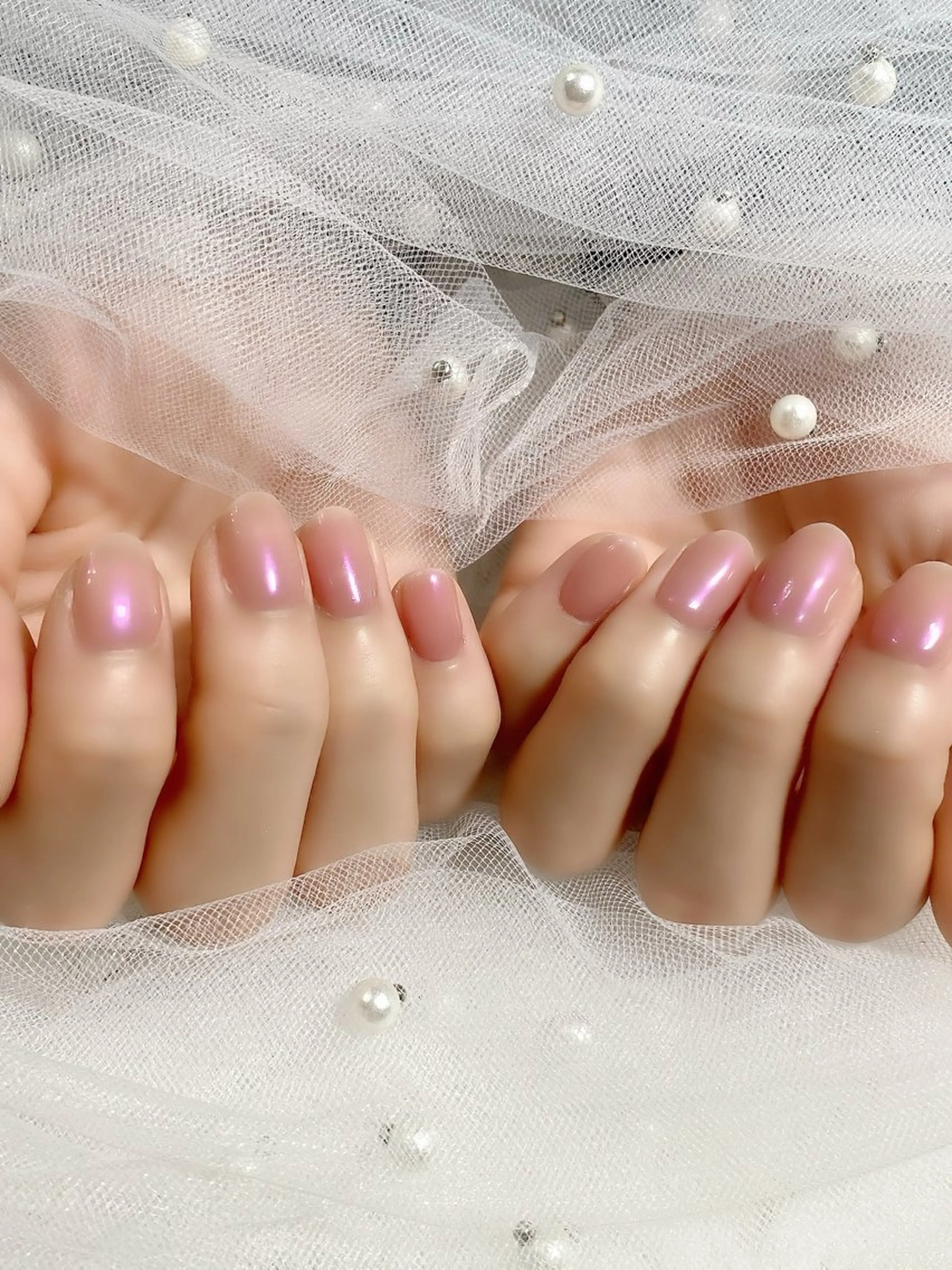 ネイル アートネイル オーロラネイル ハンドネイル ＫＥＩ nail🎀 ガーリーネイル🧸のネイルデザイン