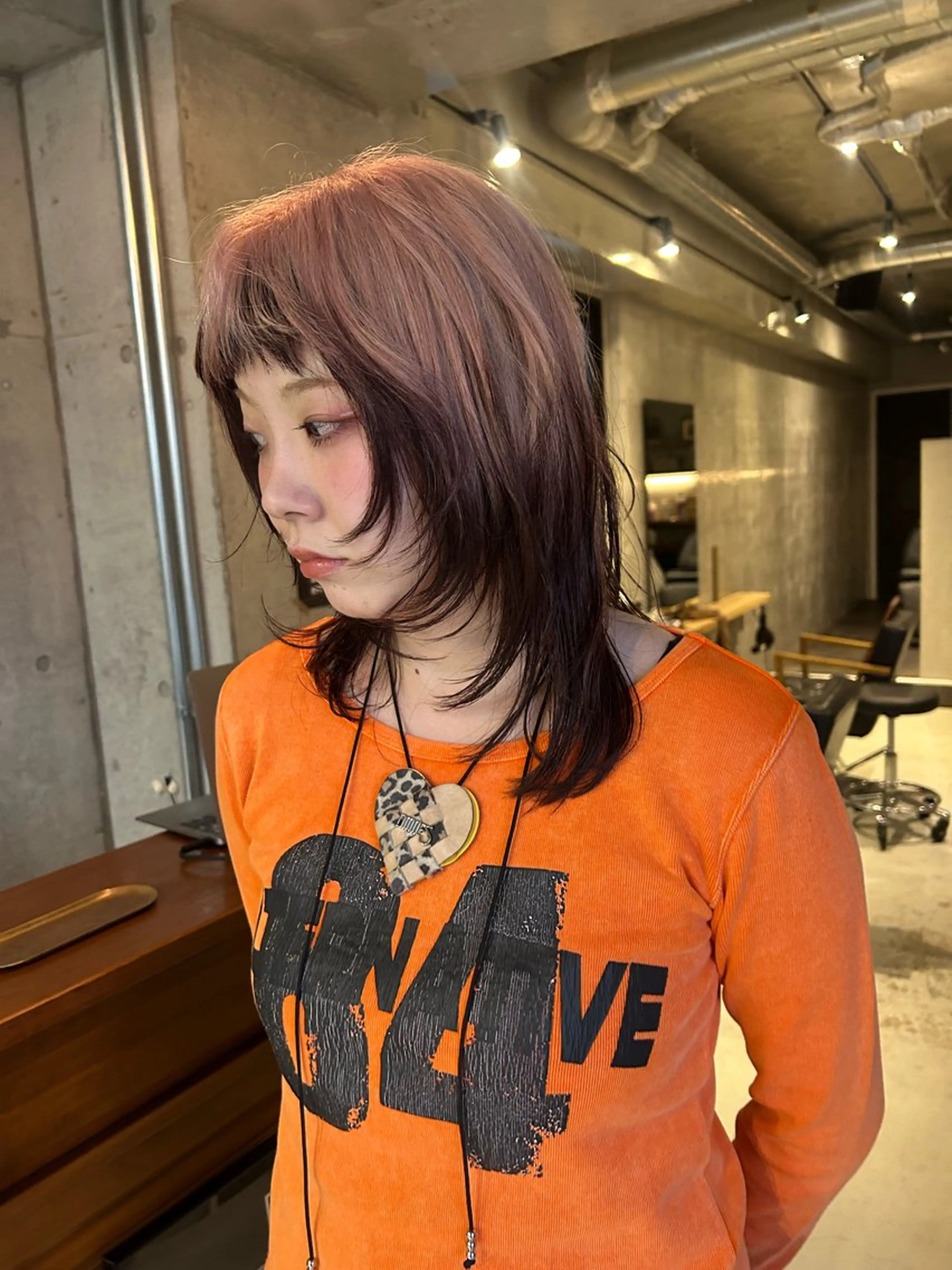 ミディアム 石原 実のヘアスタイル