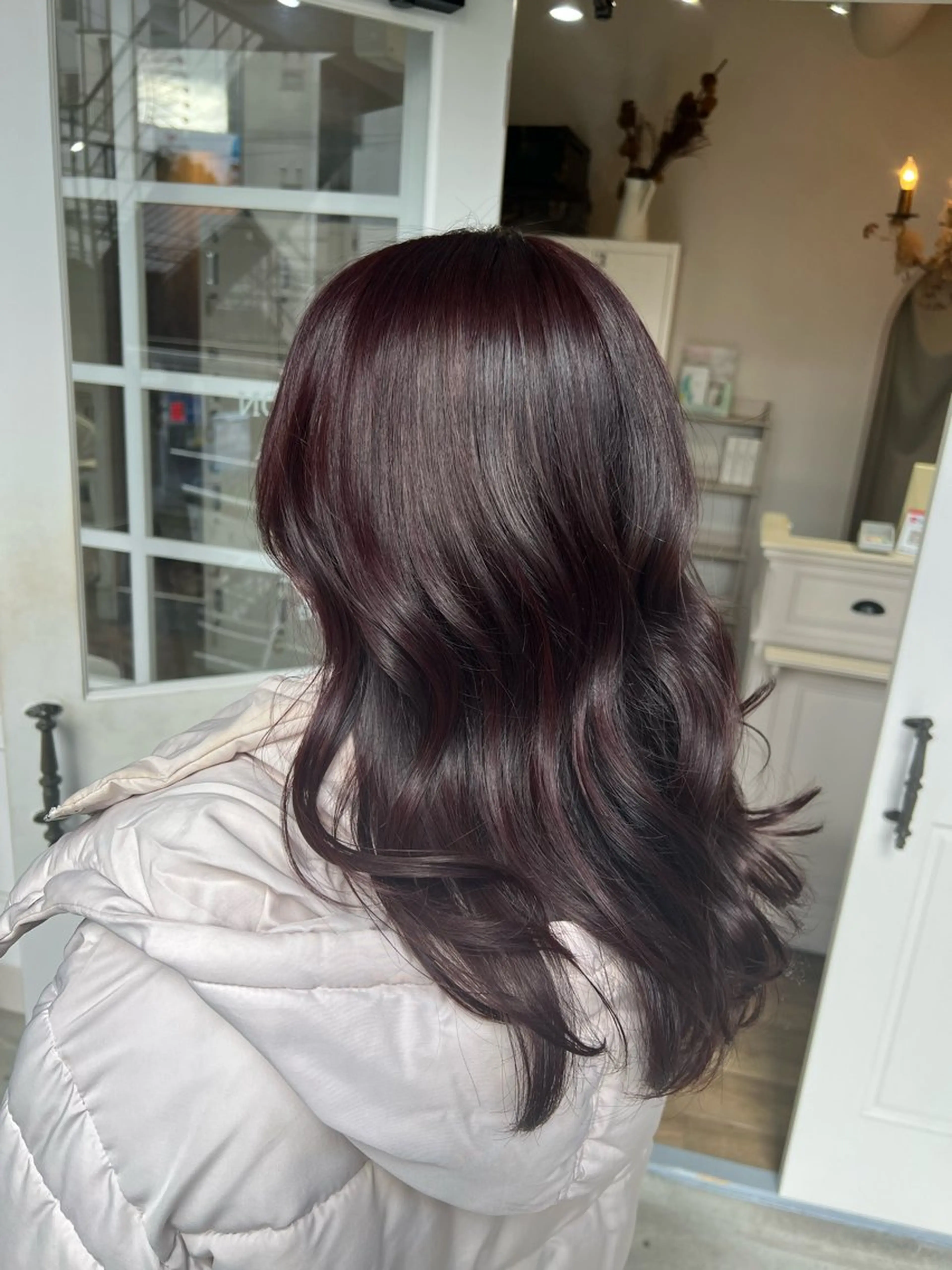 セミロング カラー ブラウンカラー ピンクカラー 髙橋 秀果のヘアスタイル