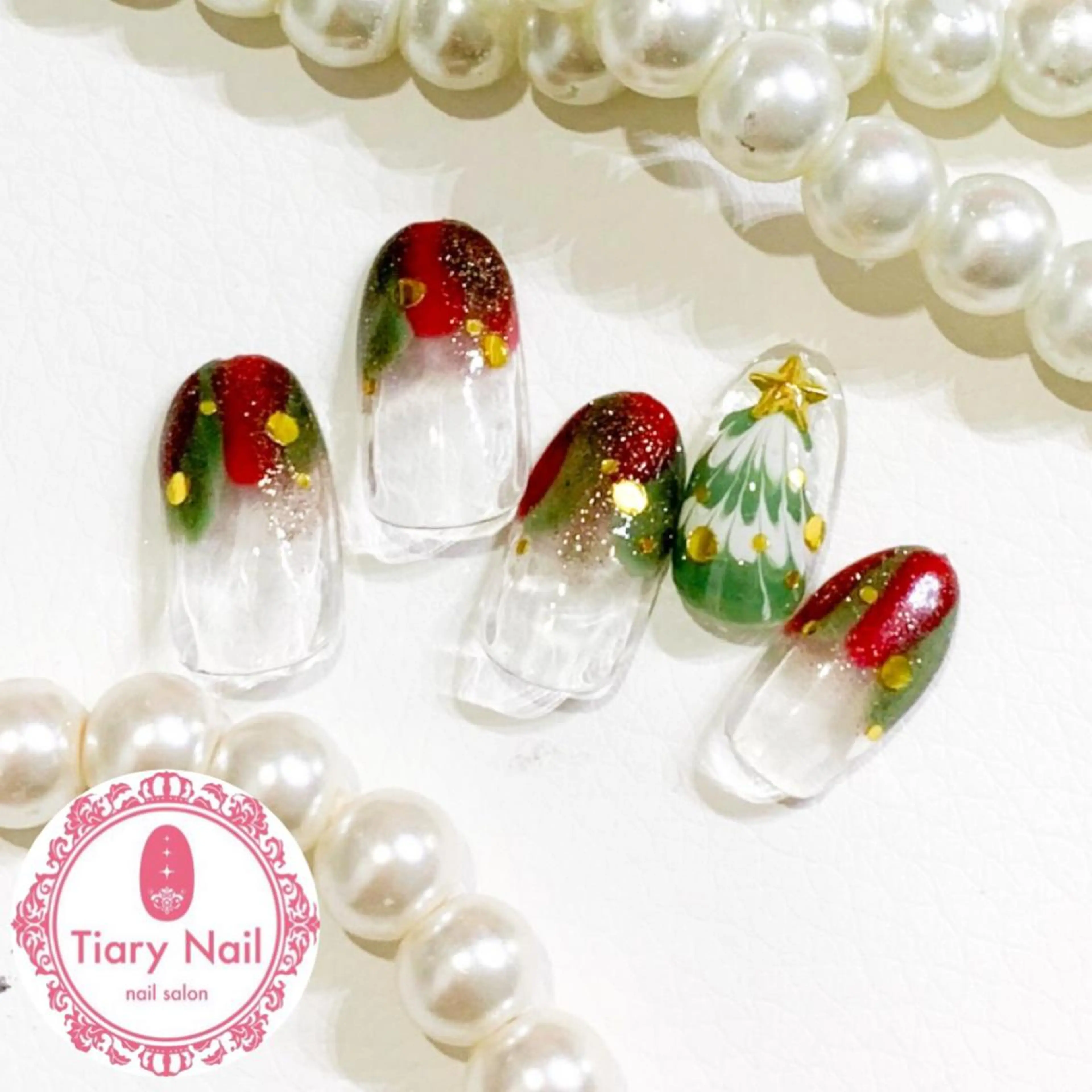 ネイル 桜ネイル 長さ出し スカルプネイル 💗🪽Tiary Nail🪽💗のネイルデザイン