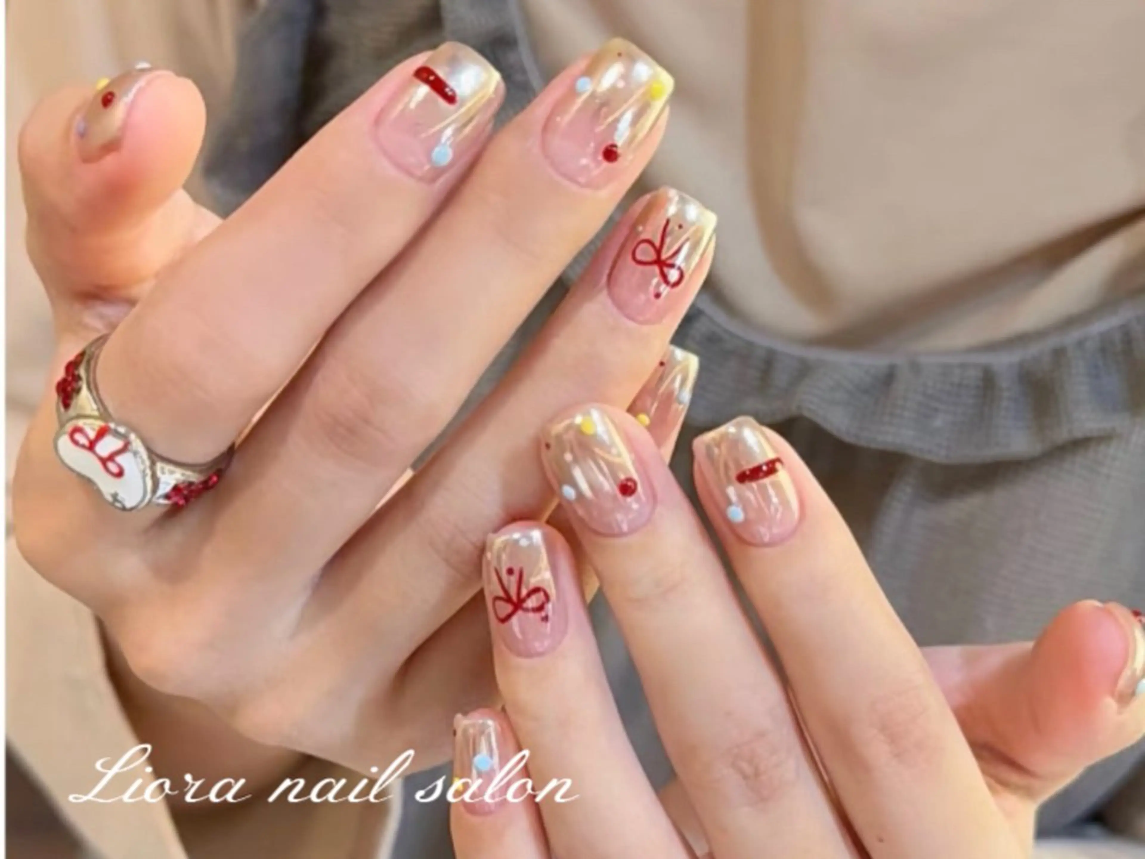 ネイル チークネイル フットネイル フレンチネイル ジェルネイル ガーリー ハンドネイル Liora nail スカルプ専門店のネイルデザイン