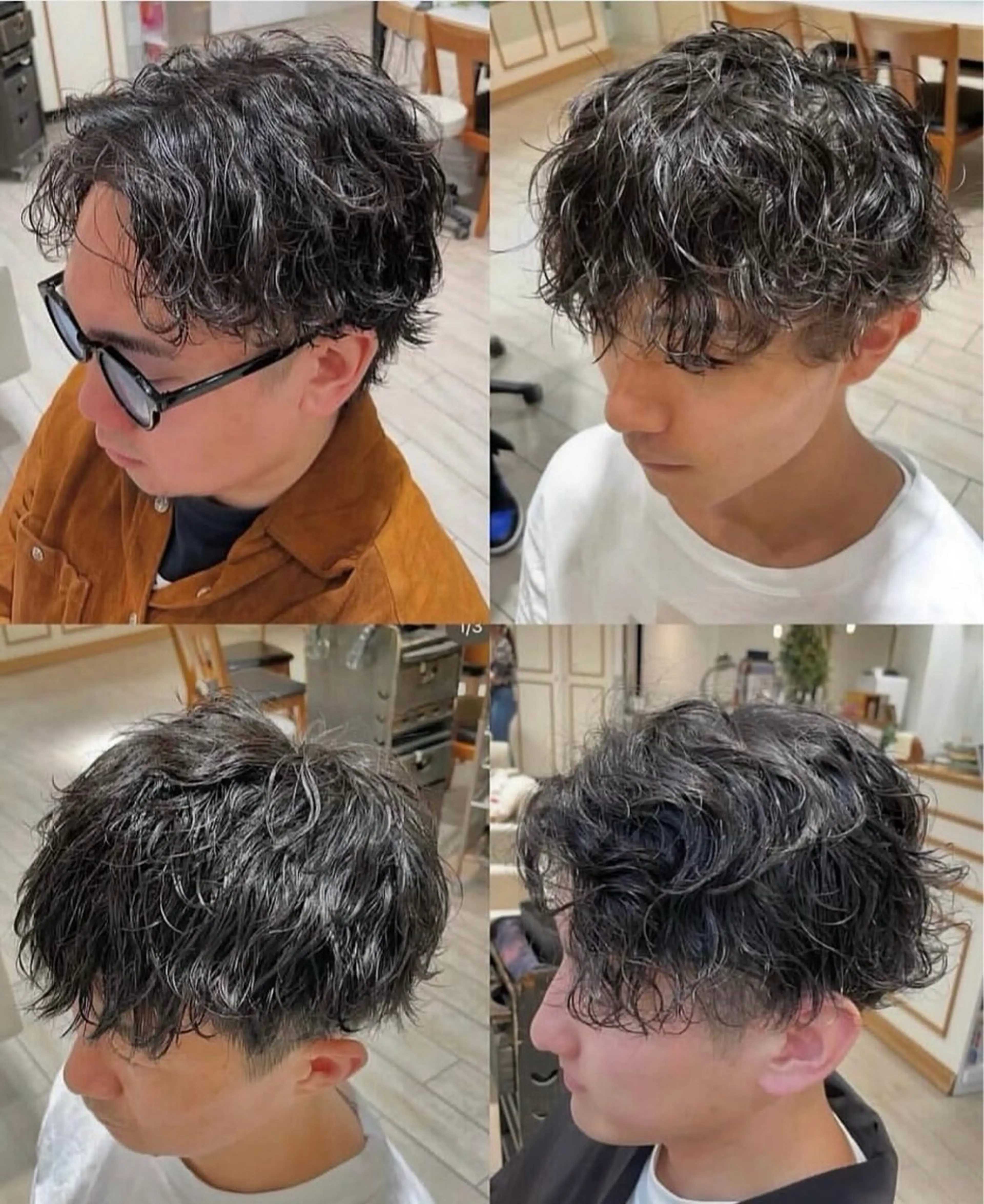 ショート パーマ メンズ カット パーマ 🐝メンズハイライト …Rioのヘアスタイル