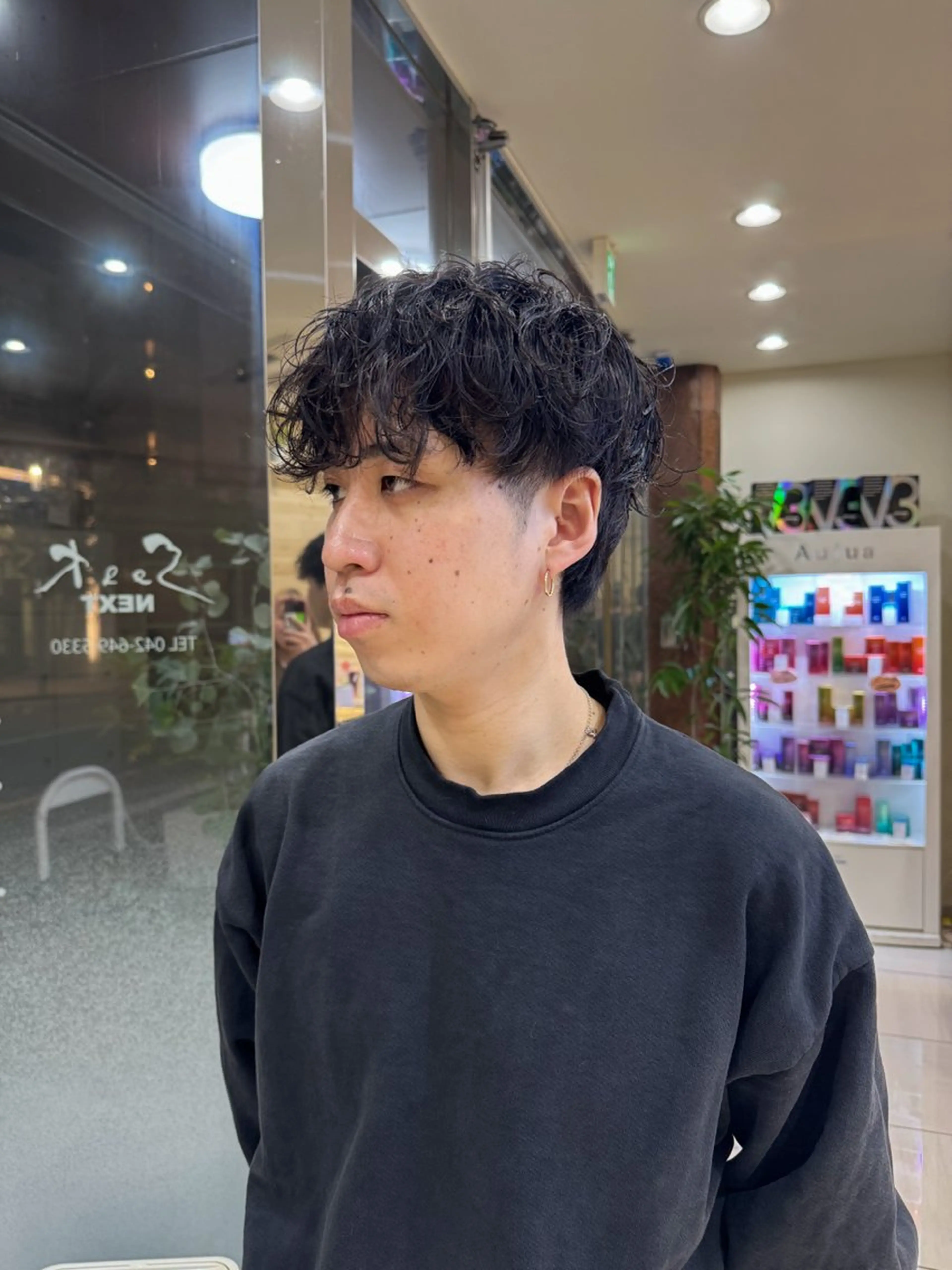 ショート パーマ メンズ メンズパーマ 波巻きパーマ スパイラルパーマ カット パーマ Seeknext // Rukaのヘアスタイル