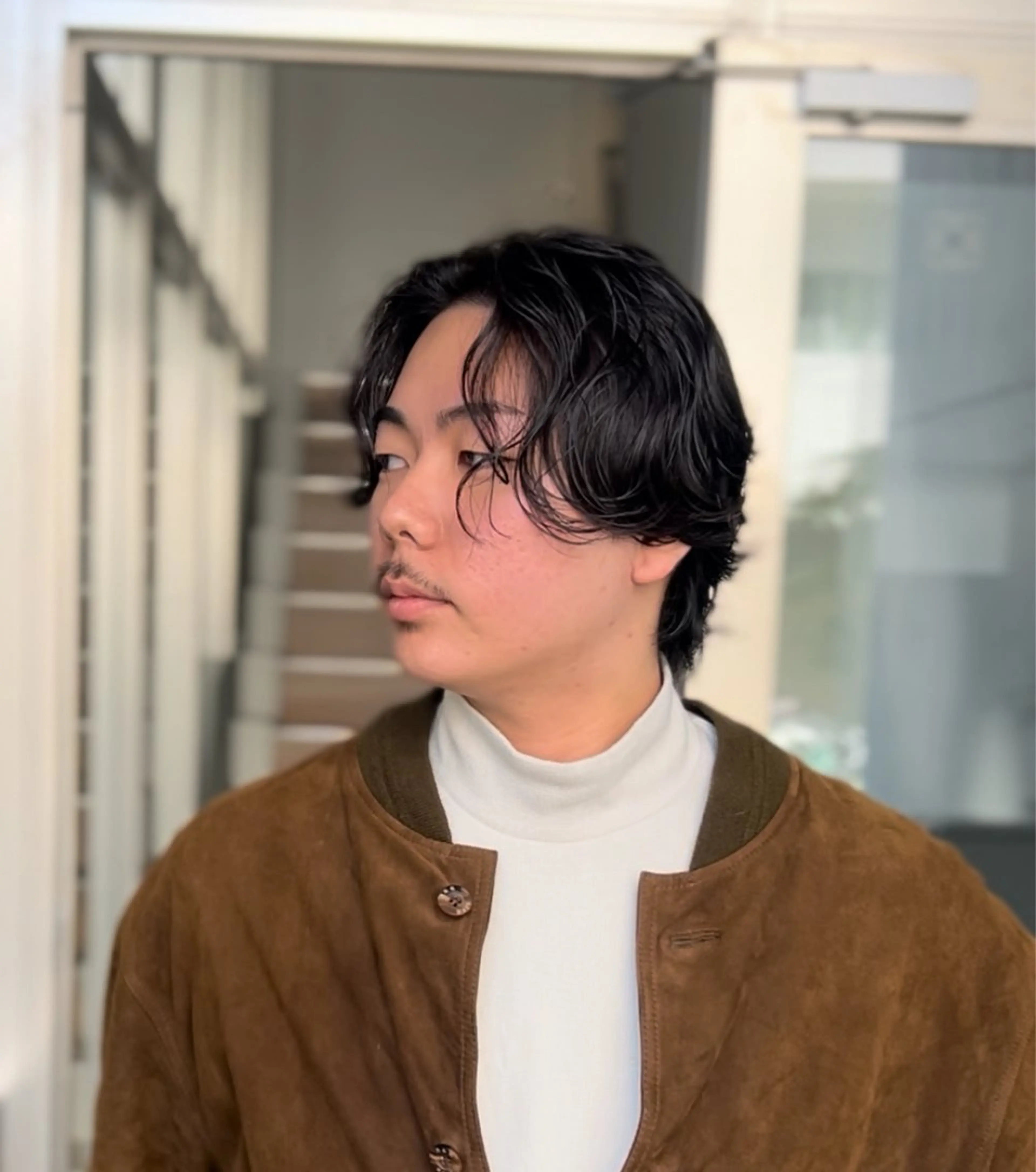 ミディアム パーマ メンズ カット パーマ 似合わせメンズ特化 渡辺尚暉のヘアスタイル